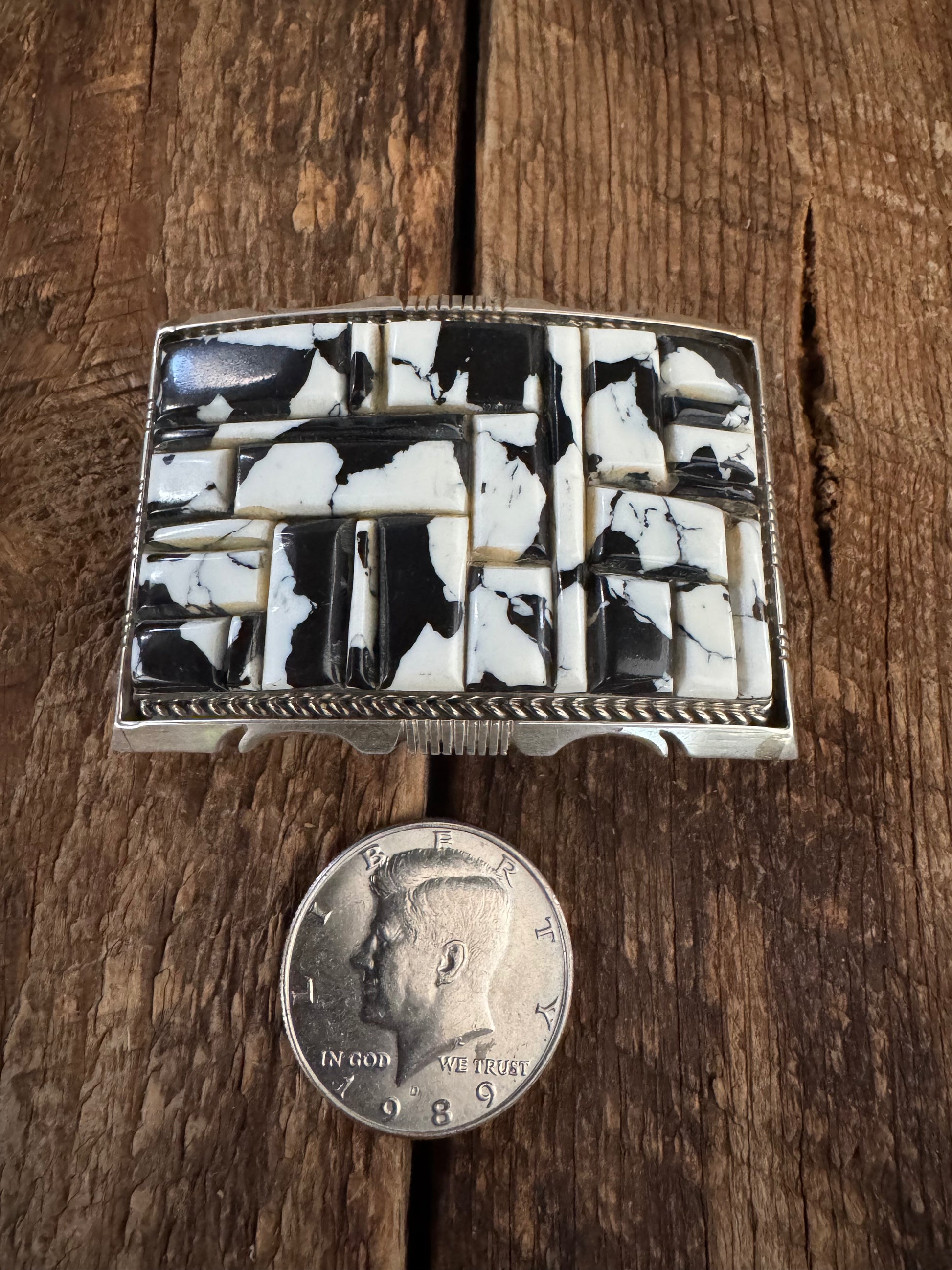 White Buffalo Belt Buckle