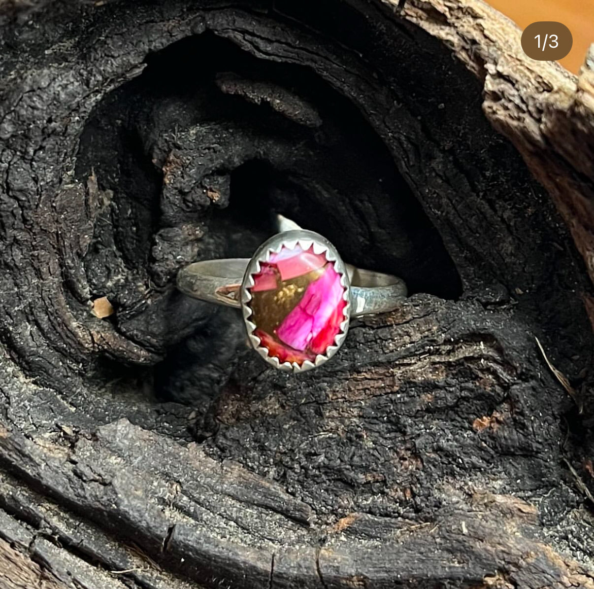 Authentic Native American Handmade Mojave Turquoise Ring