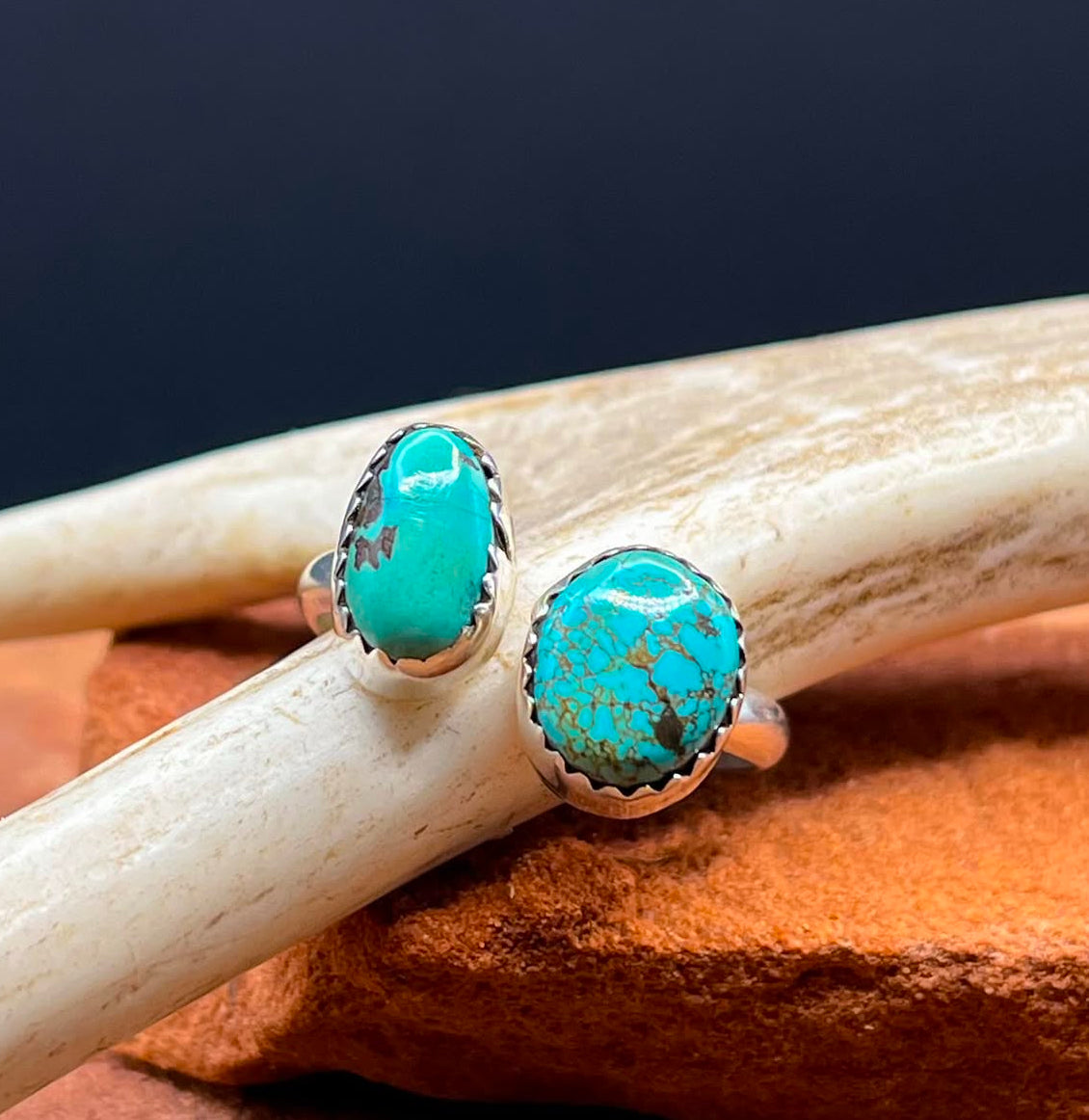 Authentic Native American Handmade Turquoise Adjustable Ring