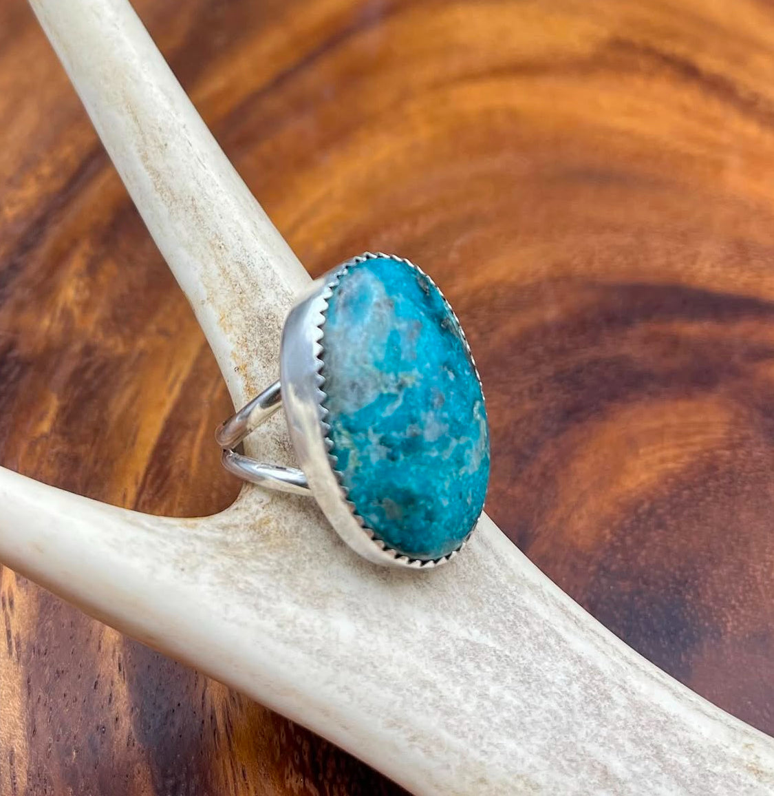 Authentic Native American Royston Turquoise Ring Size