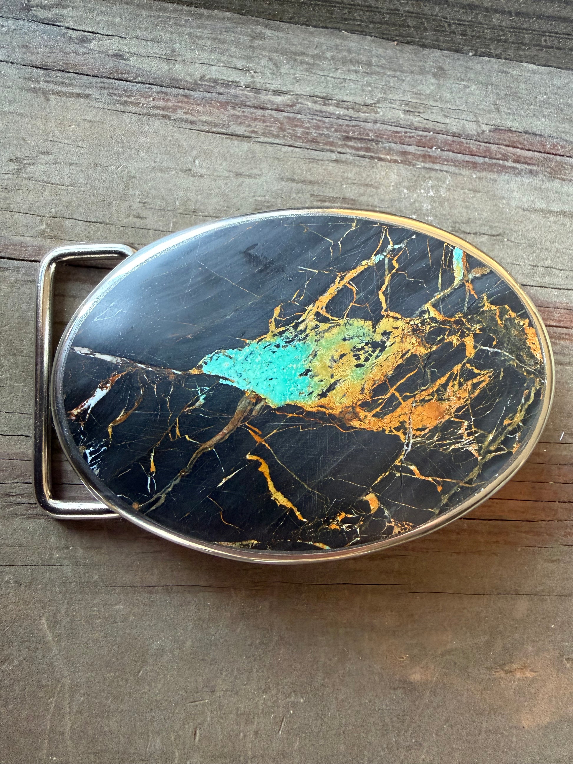 Blackjack Turquoise Belt Buckle