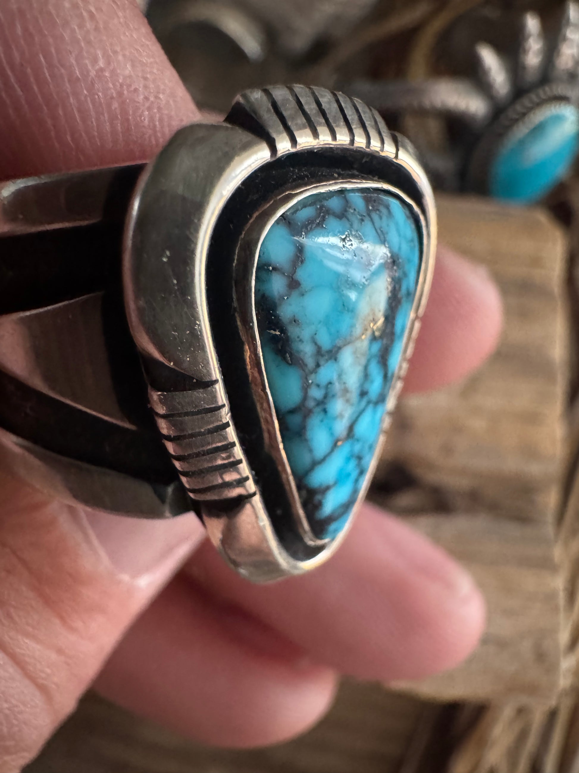 Cooper Willie Handmade Sterling Silver Kingman Web Ring Size 10