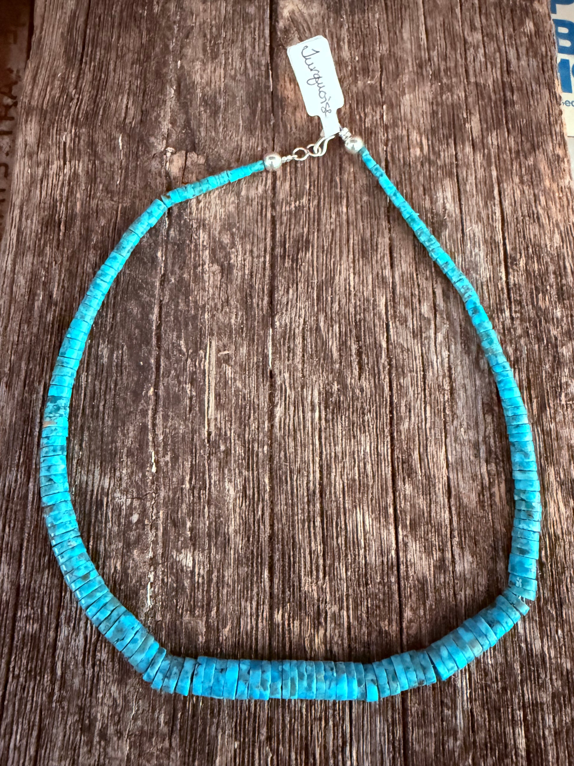 Graduated Turquoise Bead Necklace
