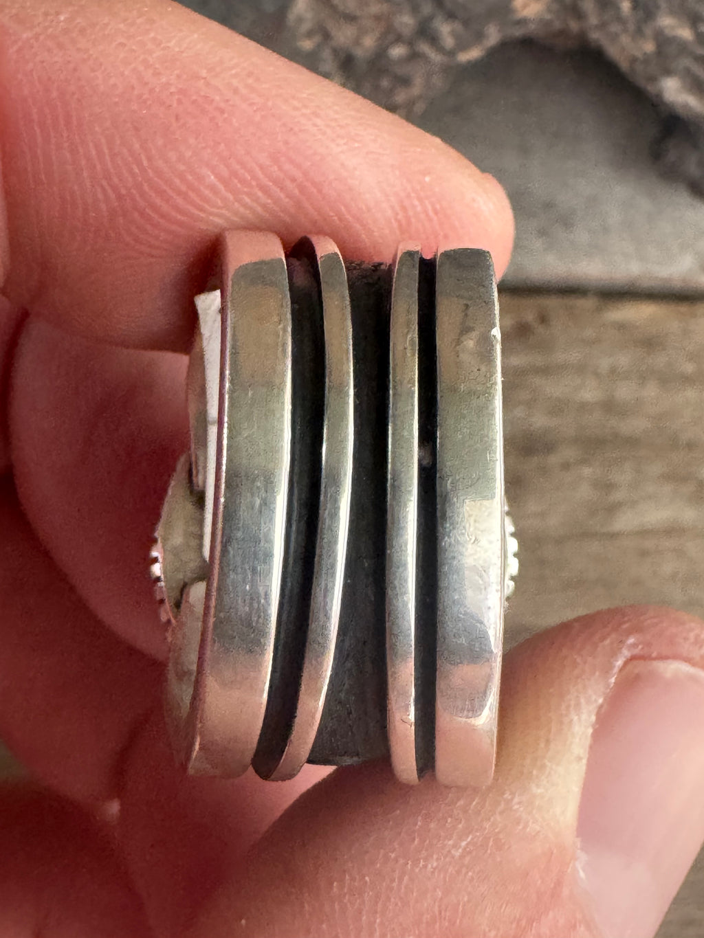 Cooper Willie Handmade Golden Hills Turquoise-Silver Ring Size 11