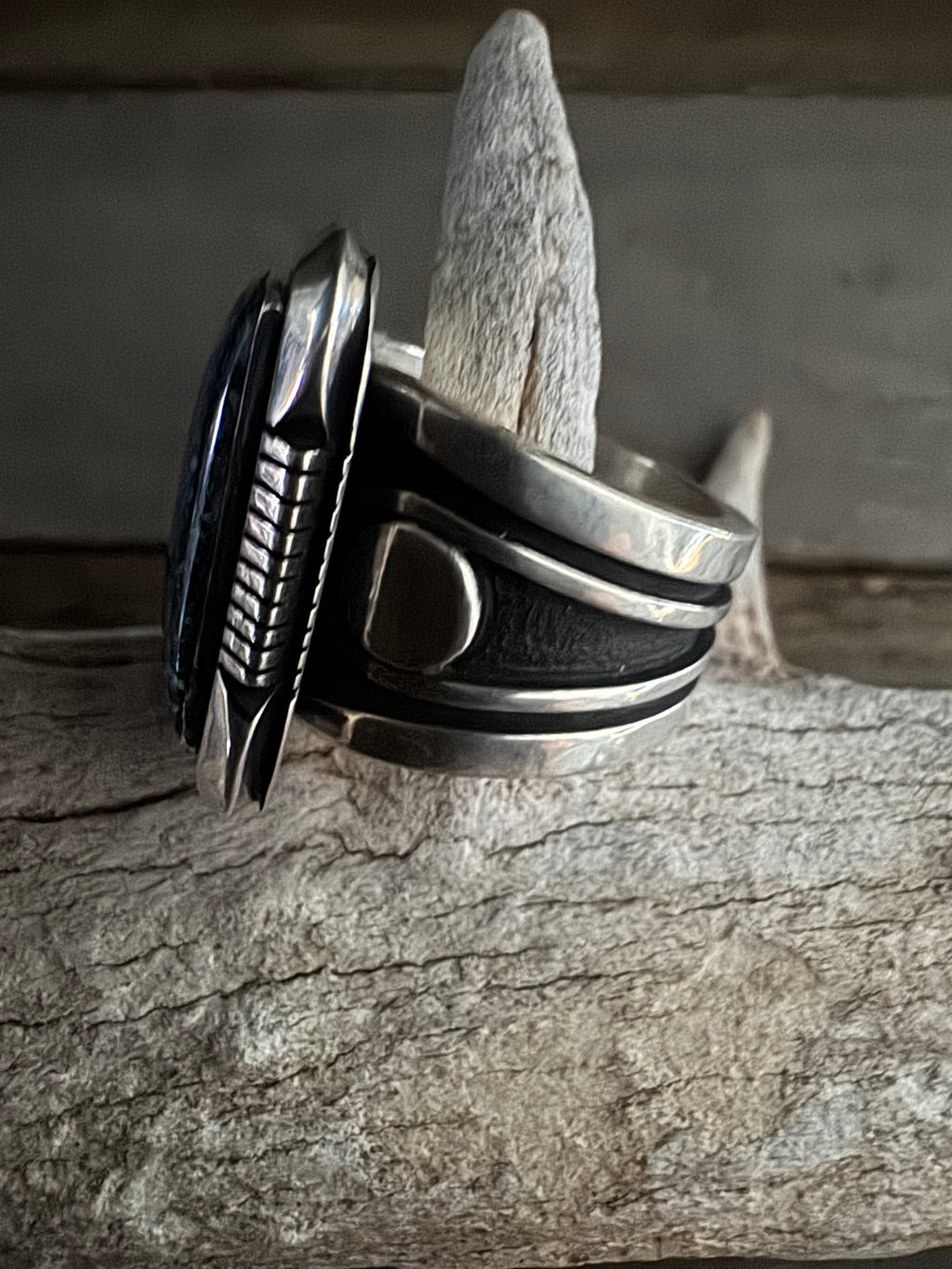Cooper Willie HandmadeSilver- Kingman Web High Grade Ring Size 13