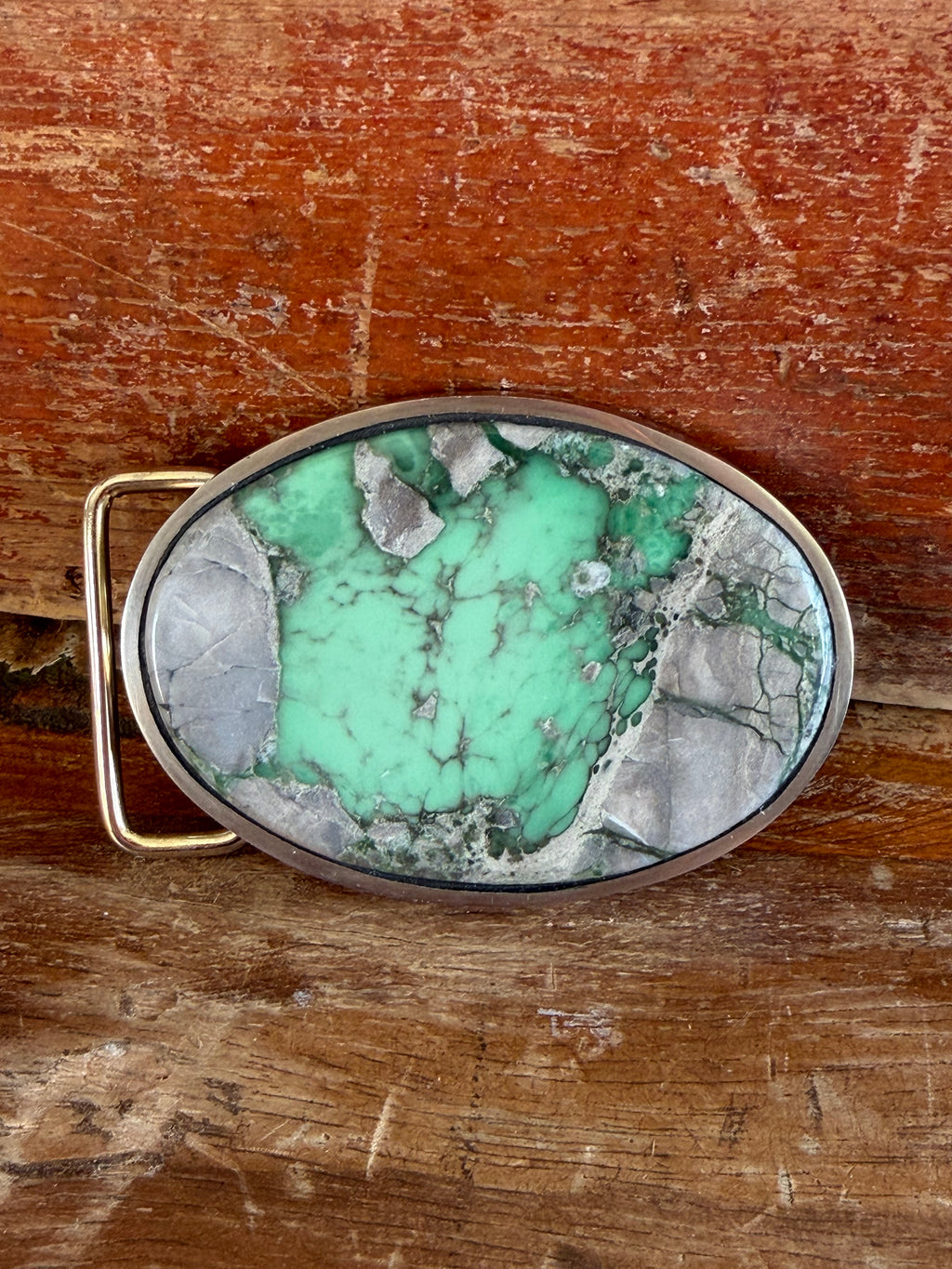 Lucen Variscite Handmade Belt Buckle (Large)