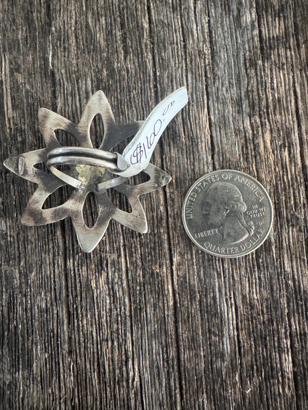 Vintage Silver Cast Star Ring