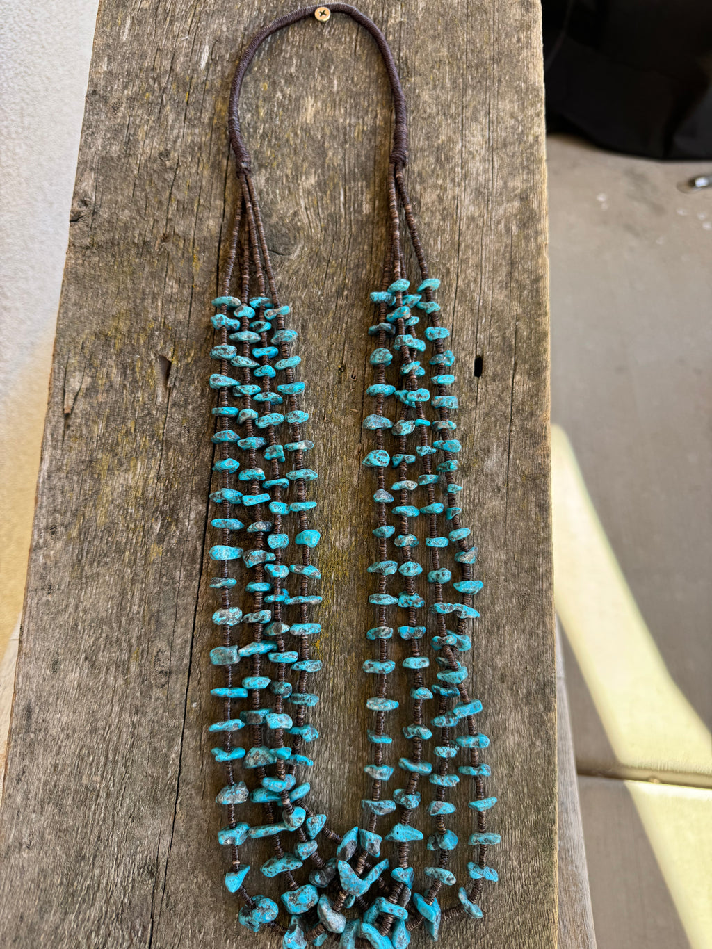 Handmade Custom Kingman Nugget and Heishi Bead Necklace