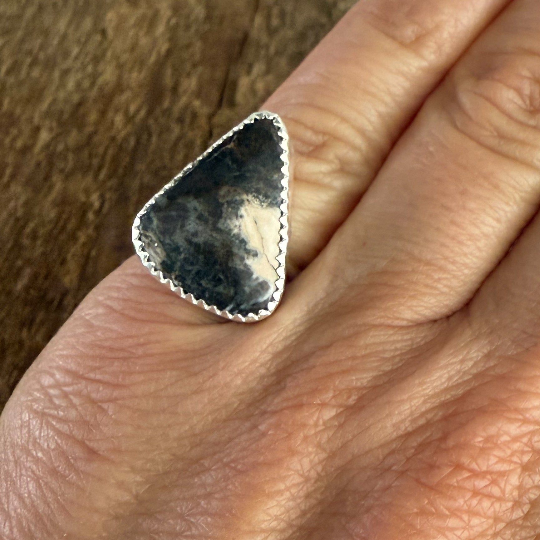 Authentic Native American Handmade Sterling Silver and White Buffalo