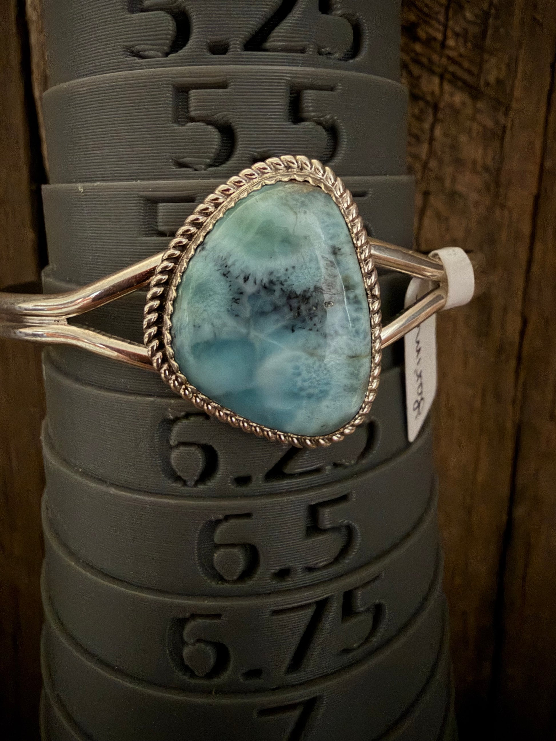 Native American Handmade Larimar Sterling Silver Bracelet