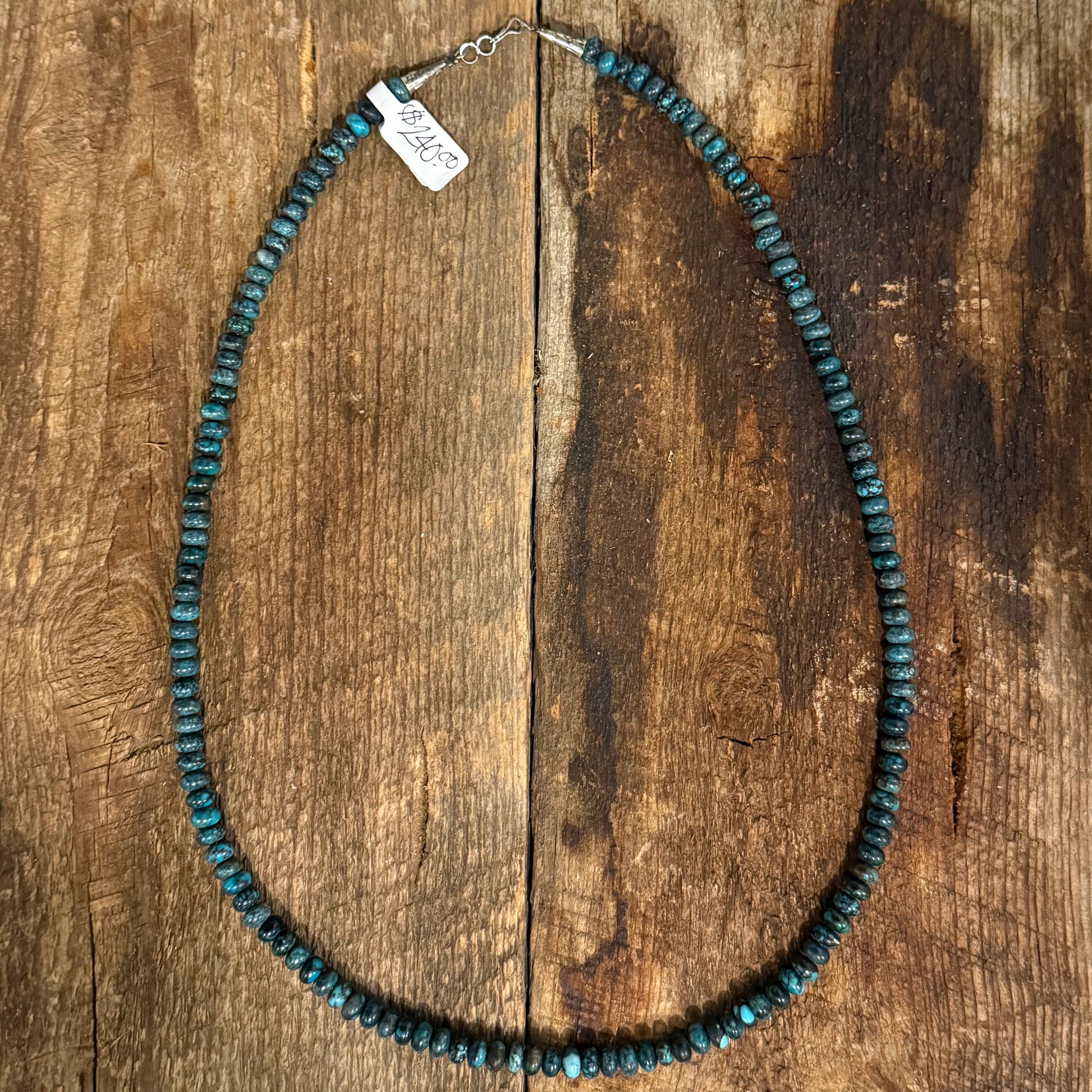 Authentic Native American Handmade Turquoise Bead Necklace