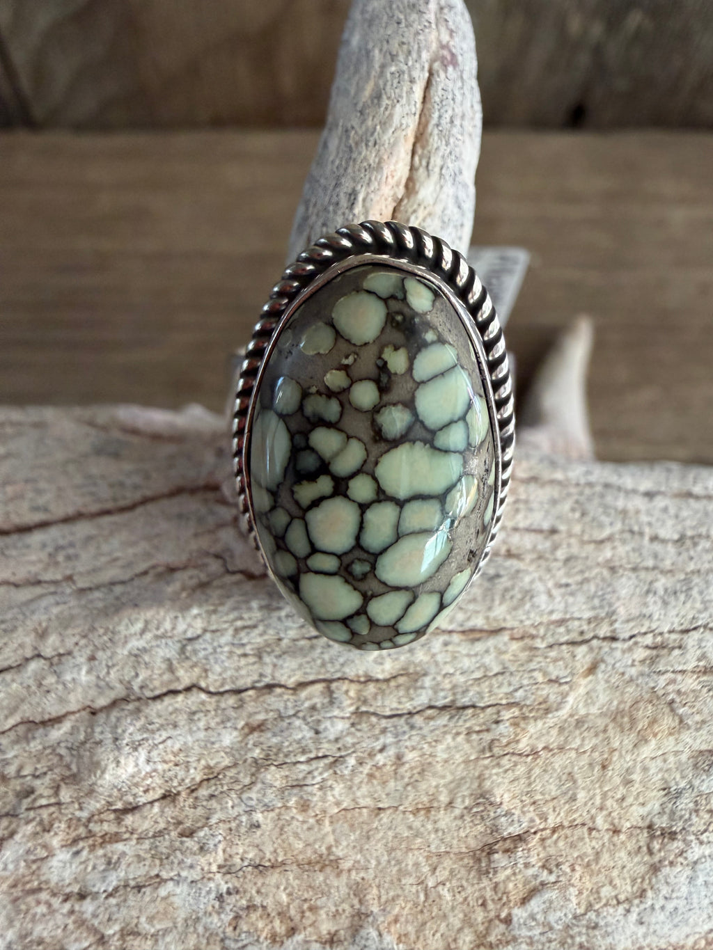 Native American Albert Jake Sterling Silver-Desert Bloom Handmade Ring Size 7.5
