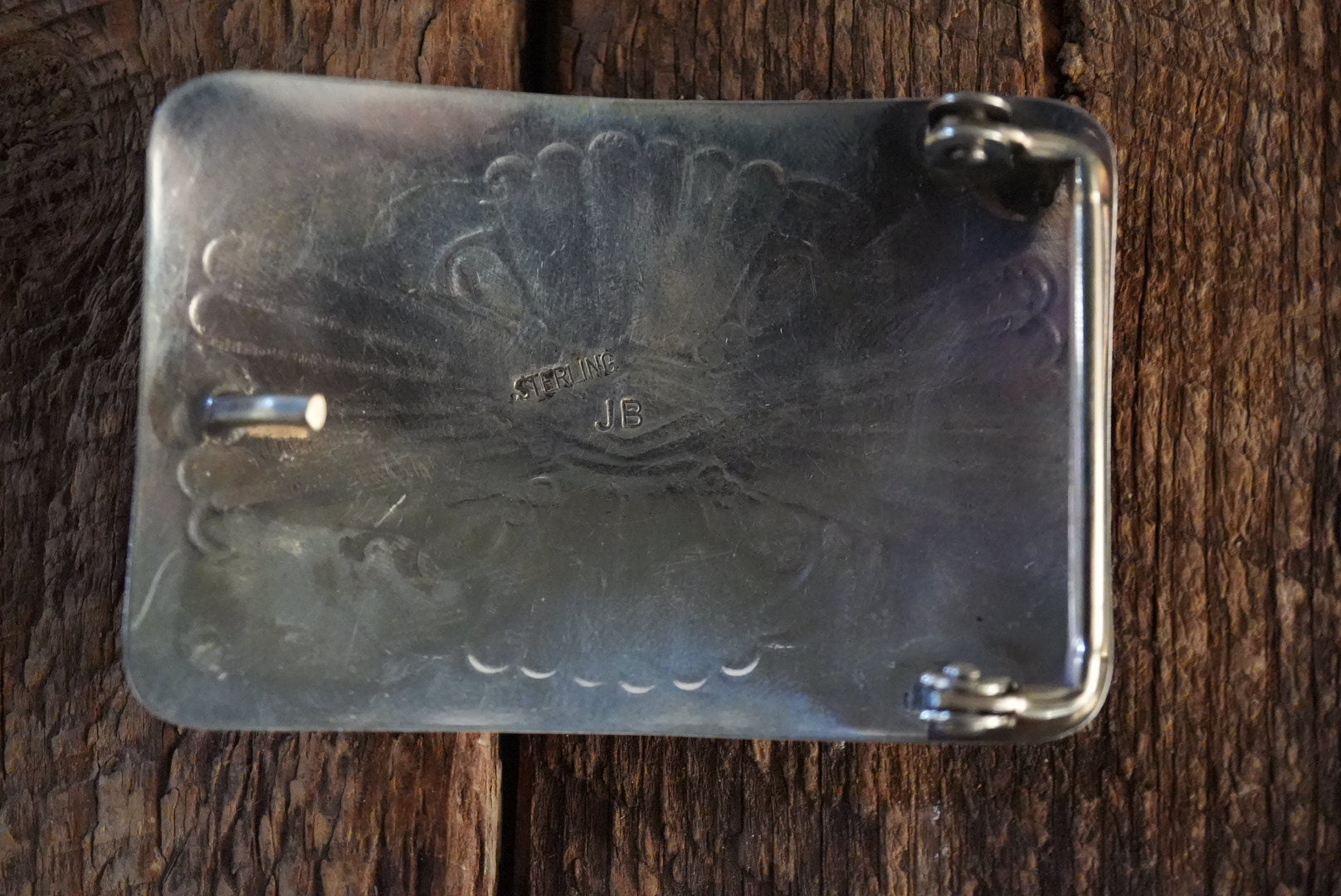 Sterling Silver Handmade-Hand Stamped Custom Belt Buckle