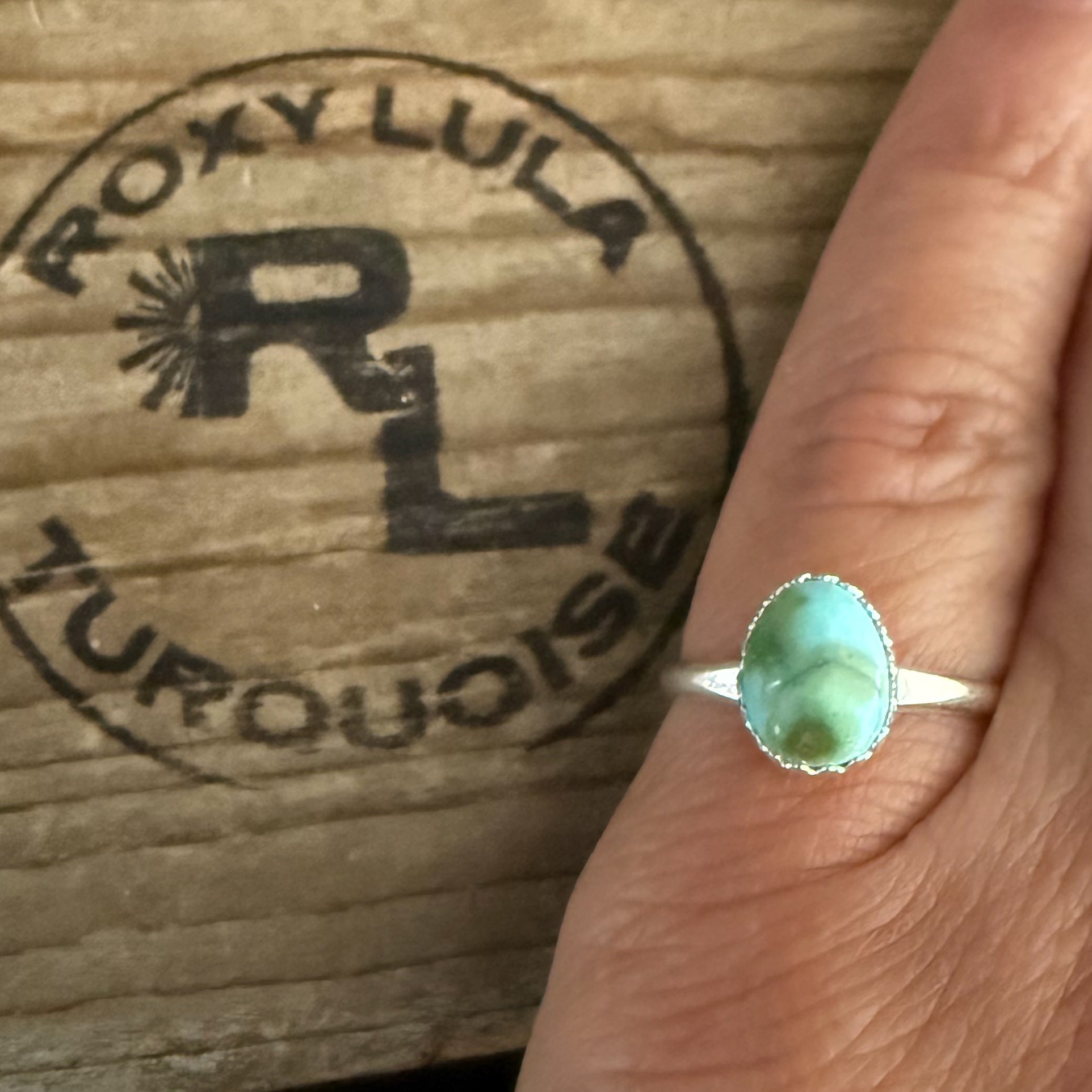 Authentic Native American Handmade Sterling Silver and Sierra Bella Turquoise Ring size 5 1/2
