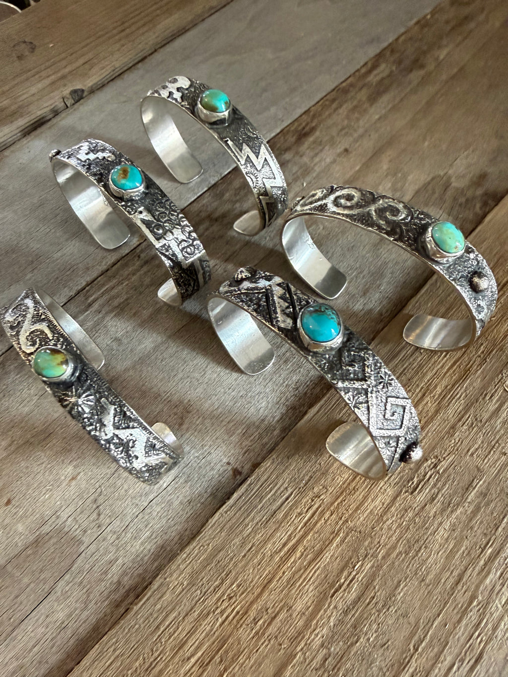 Randy Begay Handmade Custom Silver Turquoise Cuff-Bracelet