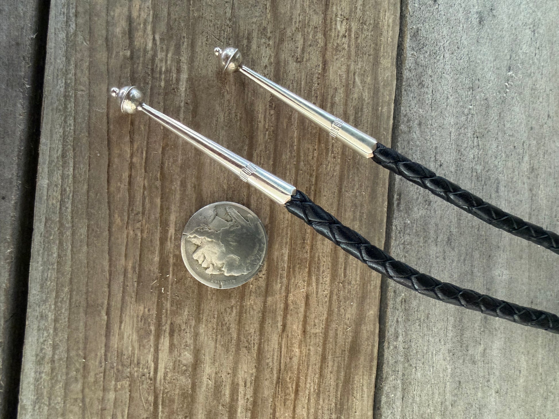 Native American Handmade Wild-horse Variscite Sterling Silver Bolo Tie