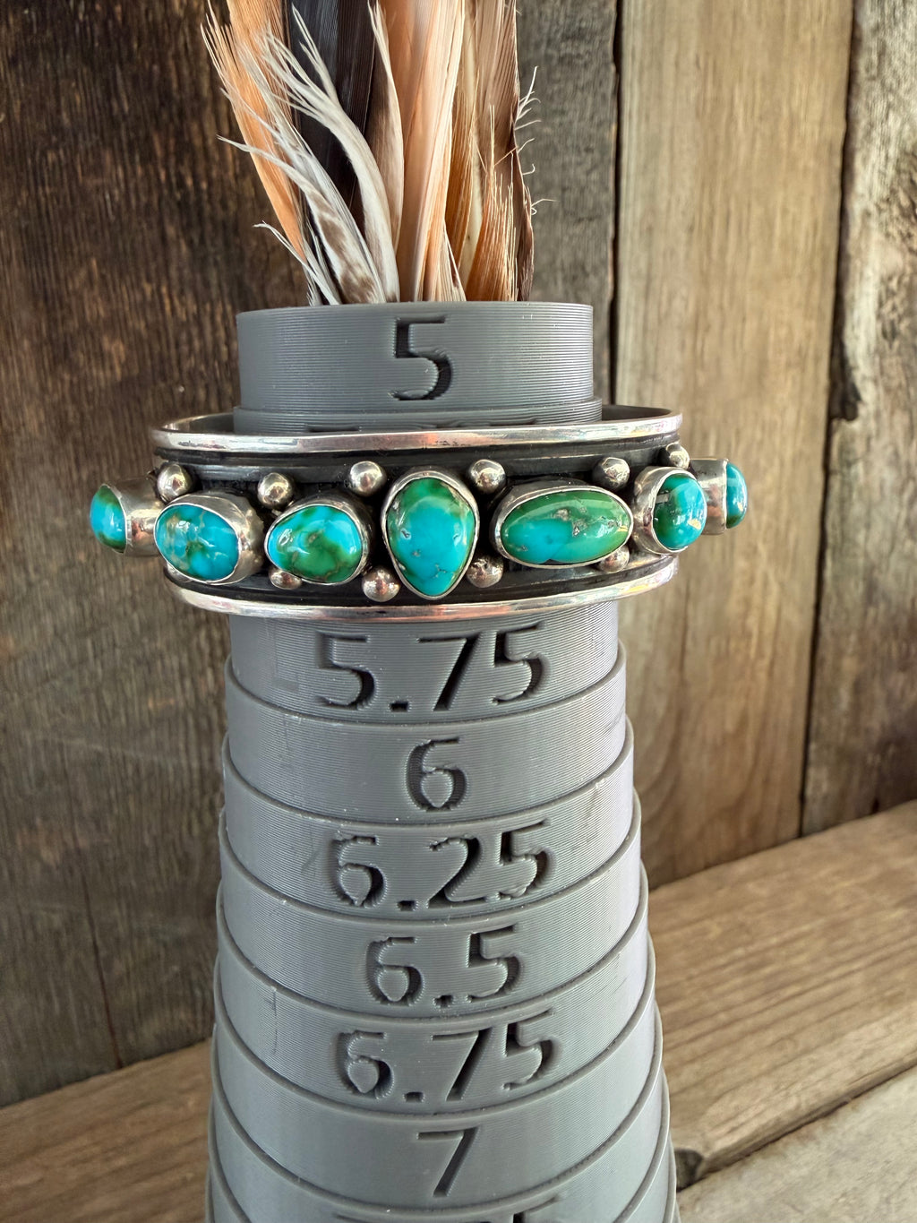 Native American Albert Jake Handmade Women’s Sterling Silver-Sonoran Gold Turquoise Cuff