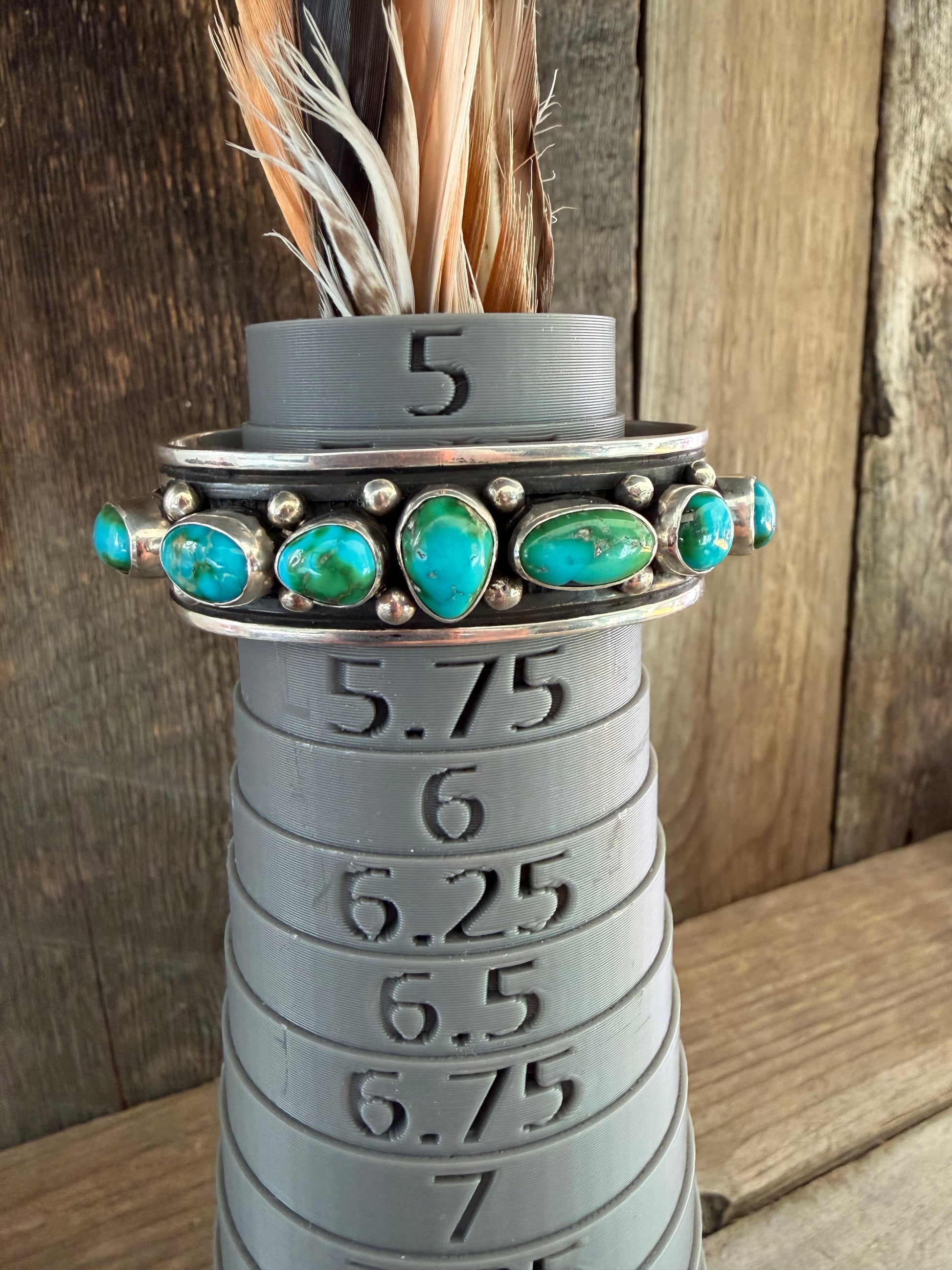 Native American Albert Jake Handmade Women’s Sterling Silver-Sonoran Gold Turquoise Cuff