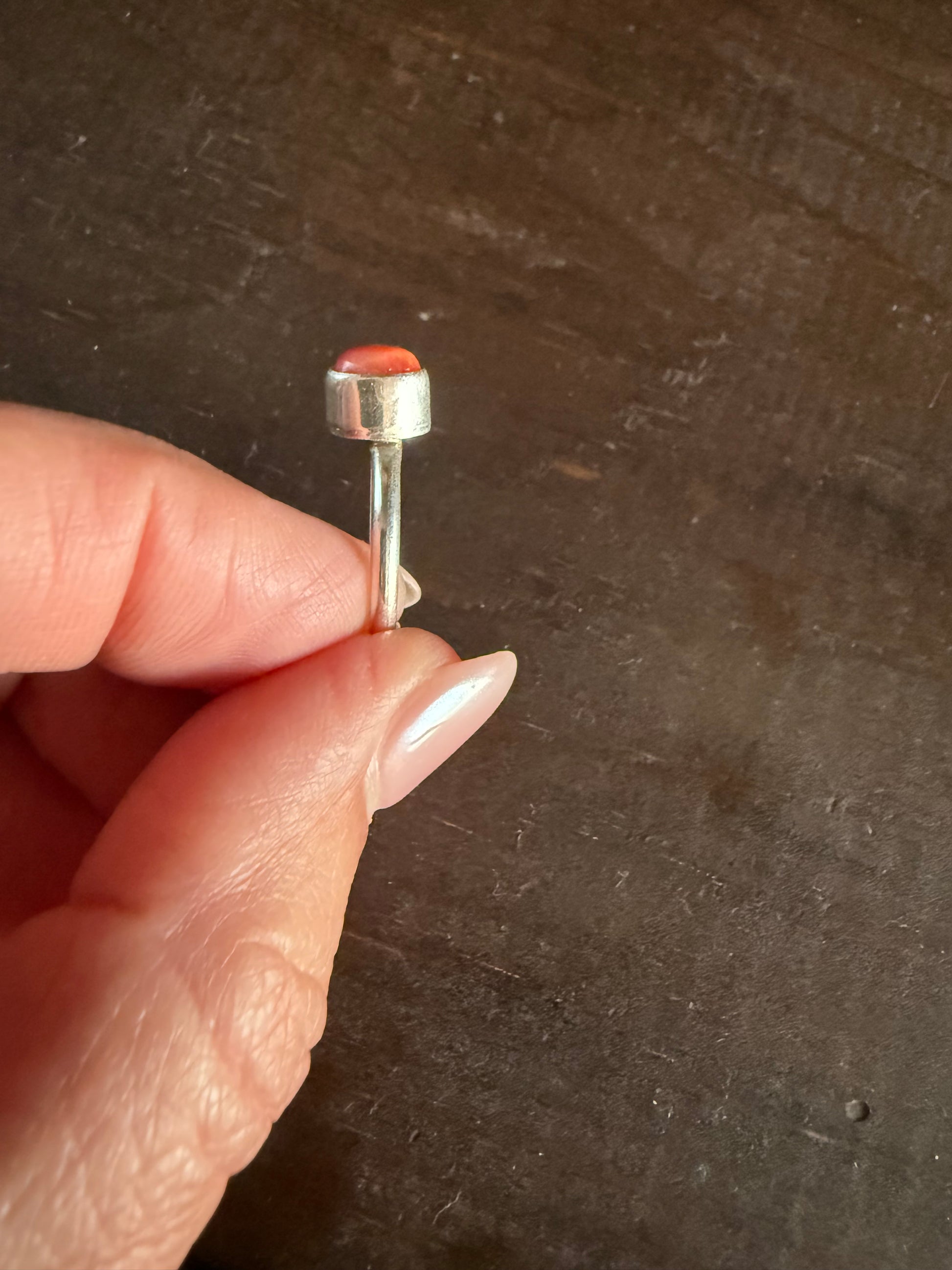 Authentic Native American Handmade Sterling Silver and Mojave Ring size 6