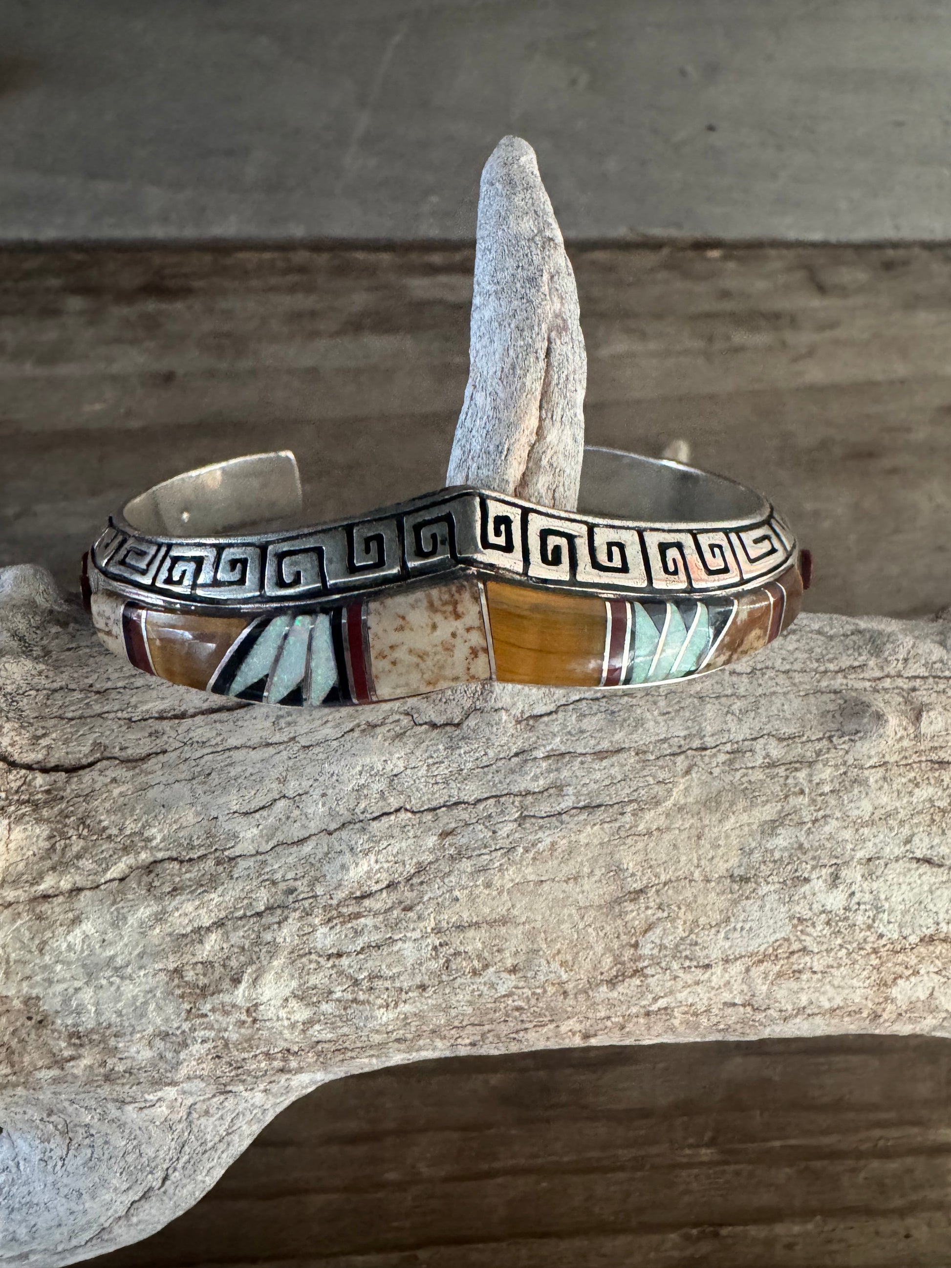 Calvin Begay Handmade Inlay Cuff-Bracelet