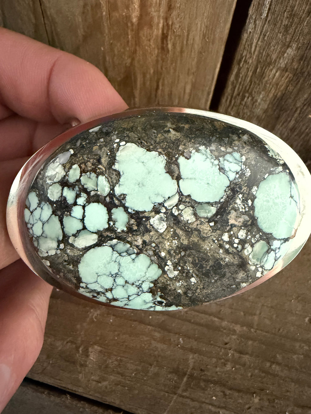 Gecko High Grade Variscite Handmade Belt Buckle (Medium)