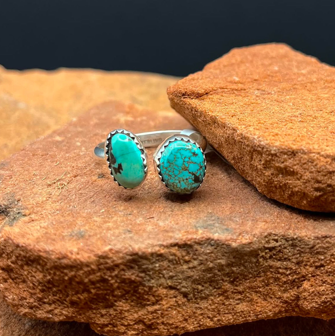 Authentic Native American Handmade Turquoise Adjustable Ring