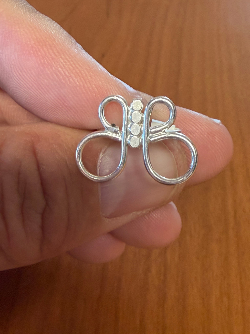 Native American Handmade Sterling Silver ButterlRing