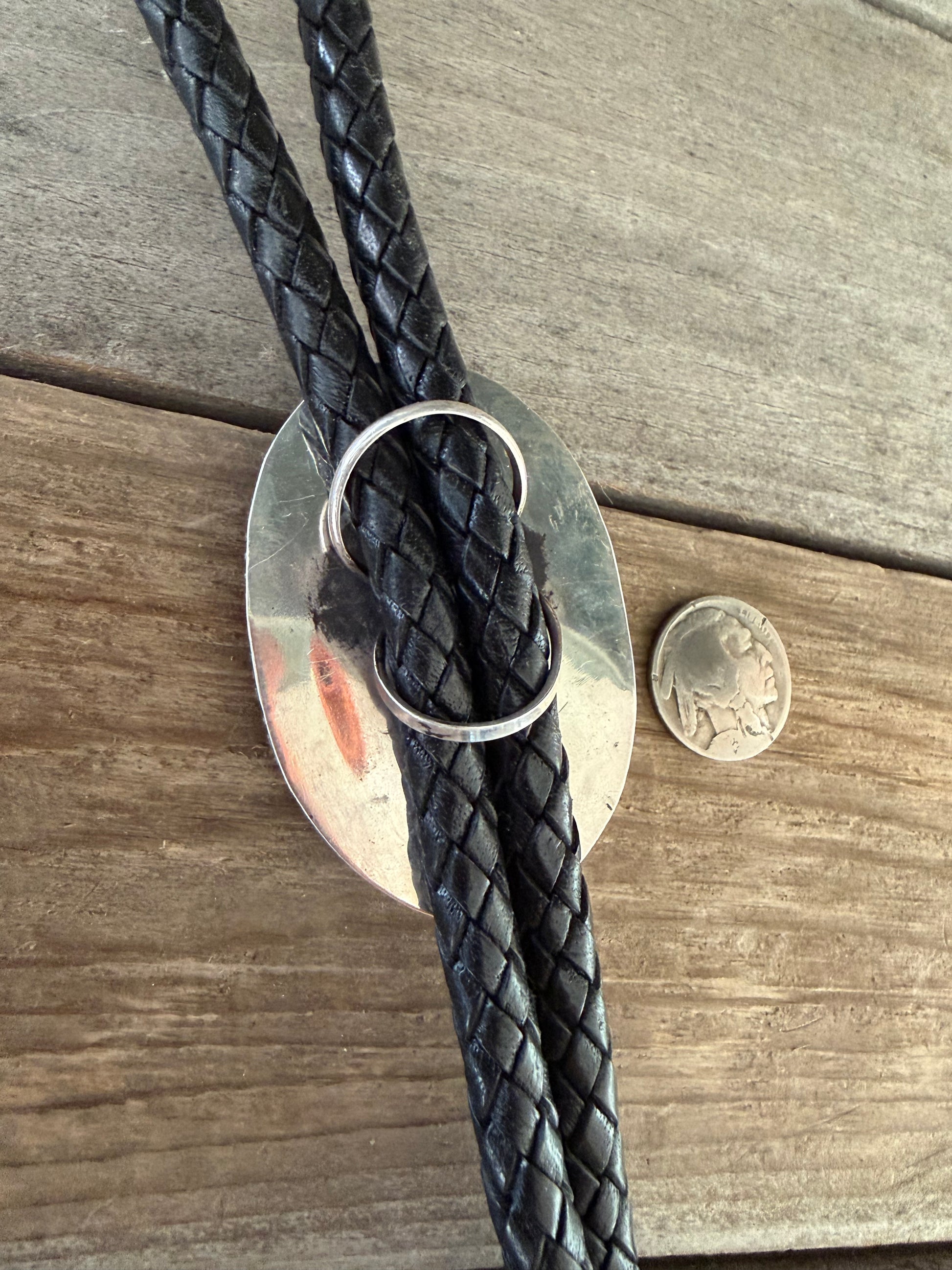Native American Handmade Emerald Rose Variscite Bolo Tie