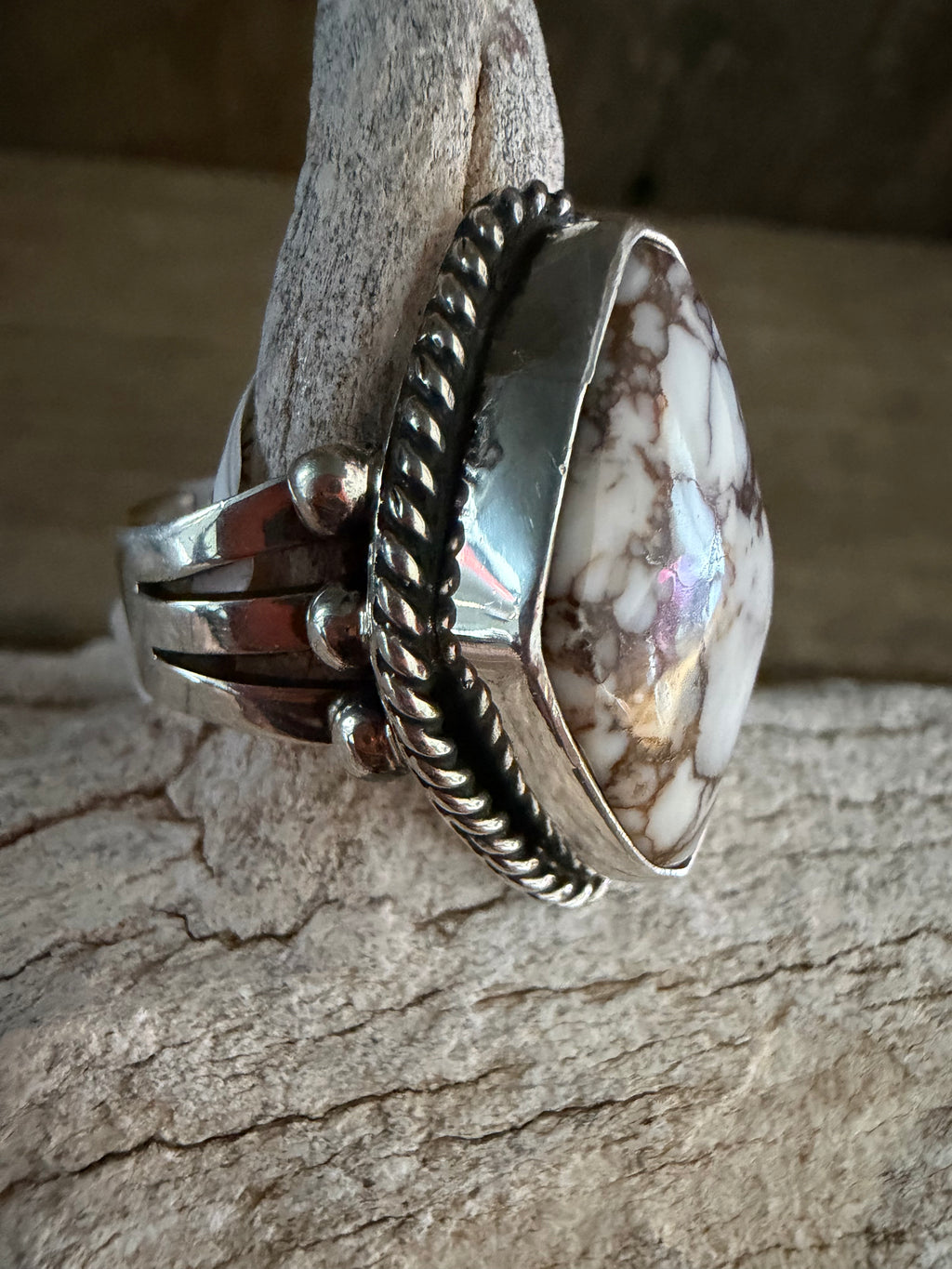 Native American Linda Yazzie Handmade Sterling Silver-Wild horse 🐎 Ring Size 6.75