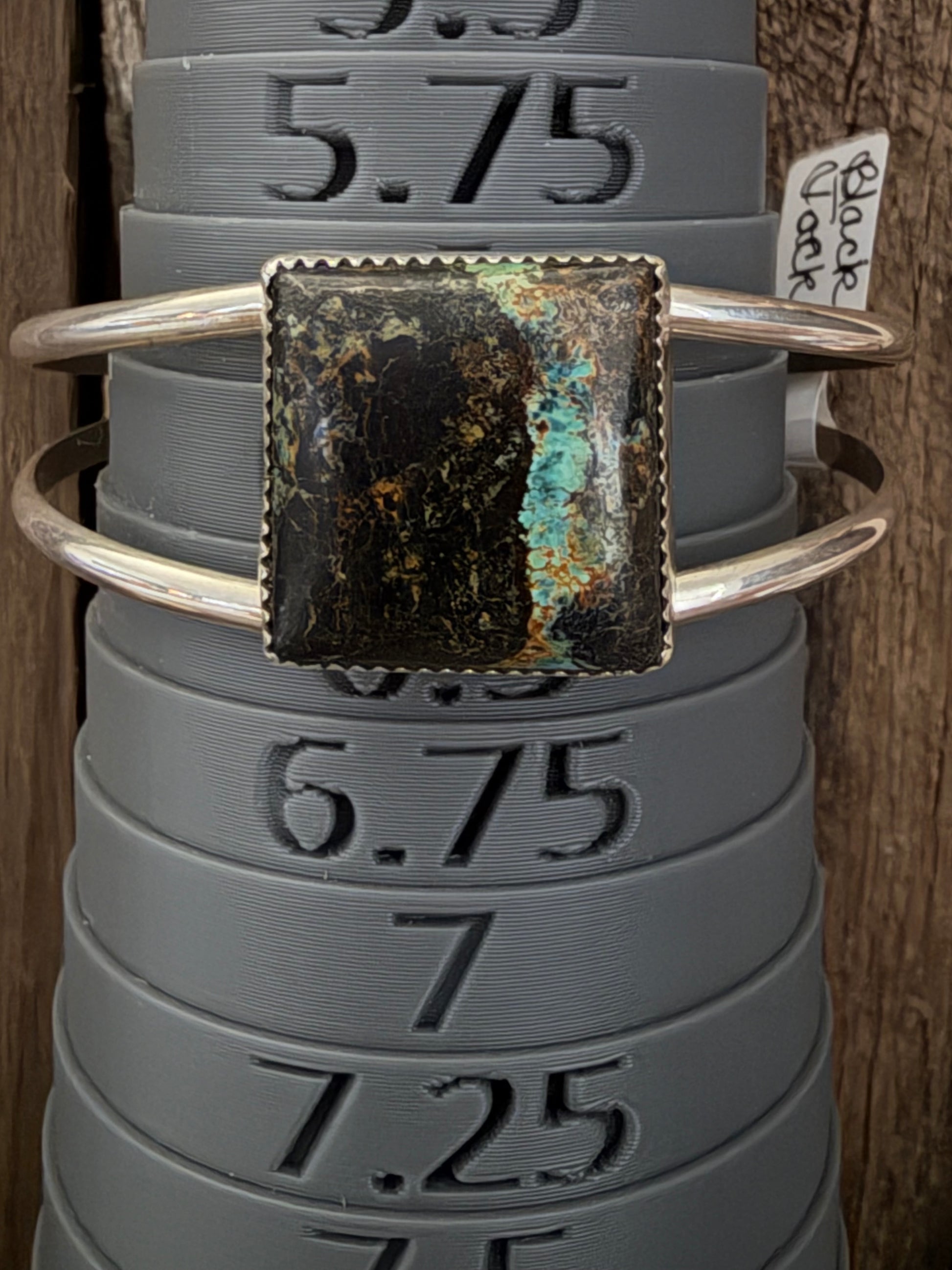 Native American Handmade Blackjack Sterling Silver Bracelet