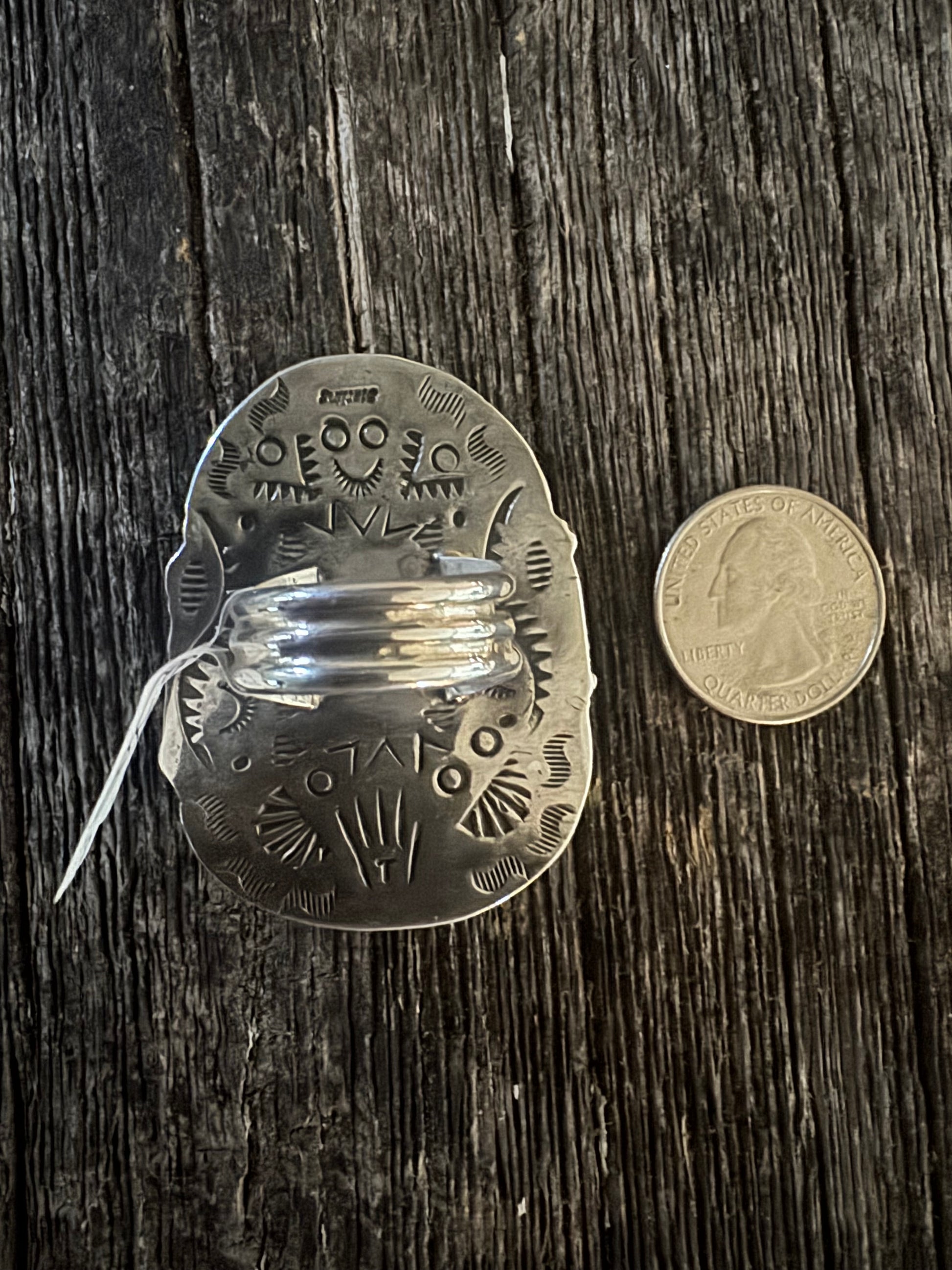 Chad Teller Handmade Sterling Silver Kingman Turquoise Ring