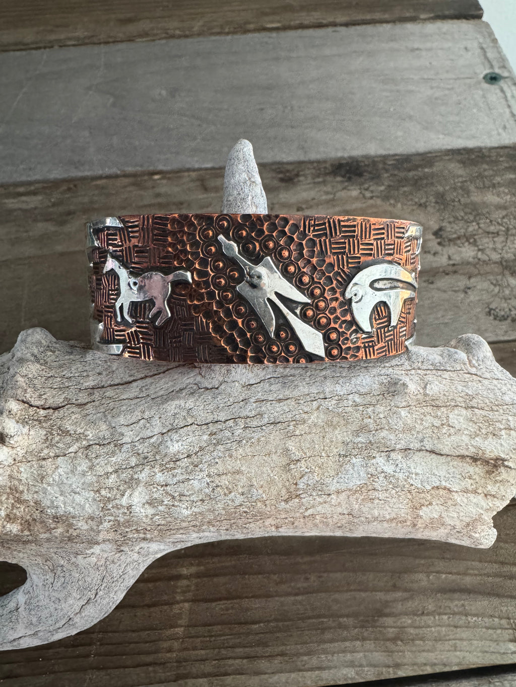 Randy Begay Mens Copper&Silver Handmade Cuff-Bracelet