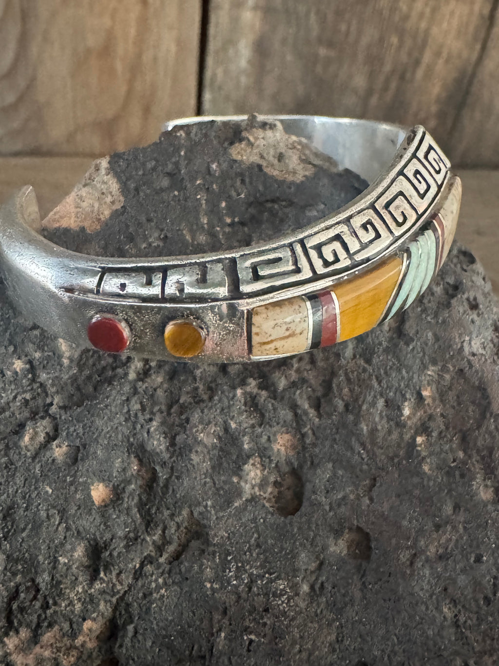 Calvin Begay Handmade Inlay Cuff-Bracelet