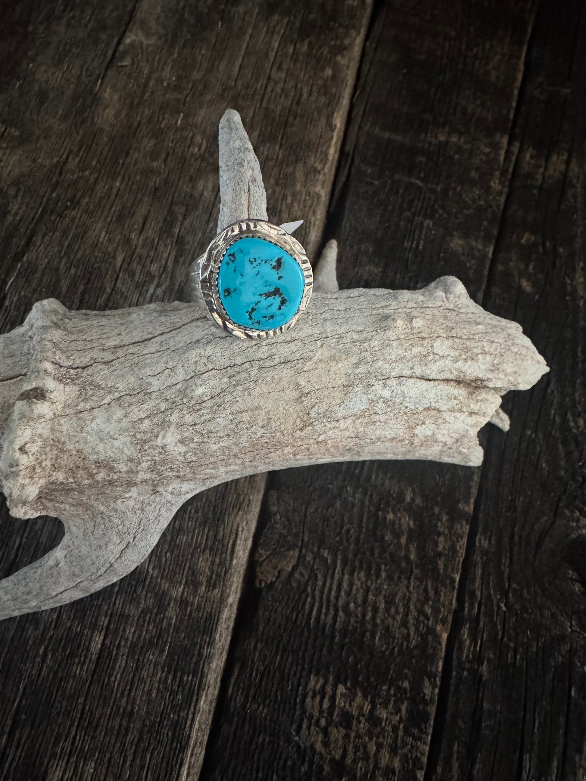 Sleeping Beauty Nugget Turquoise Ring Size 11