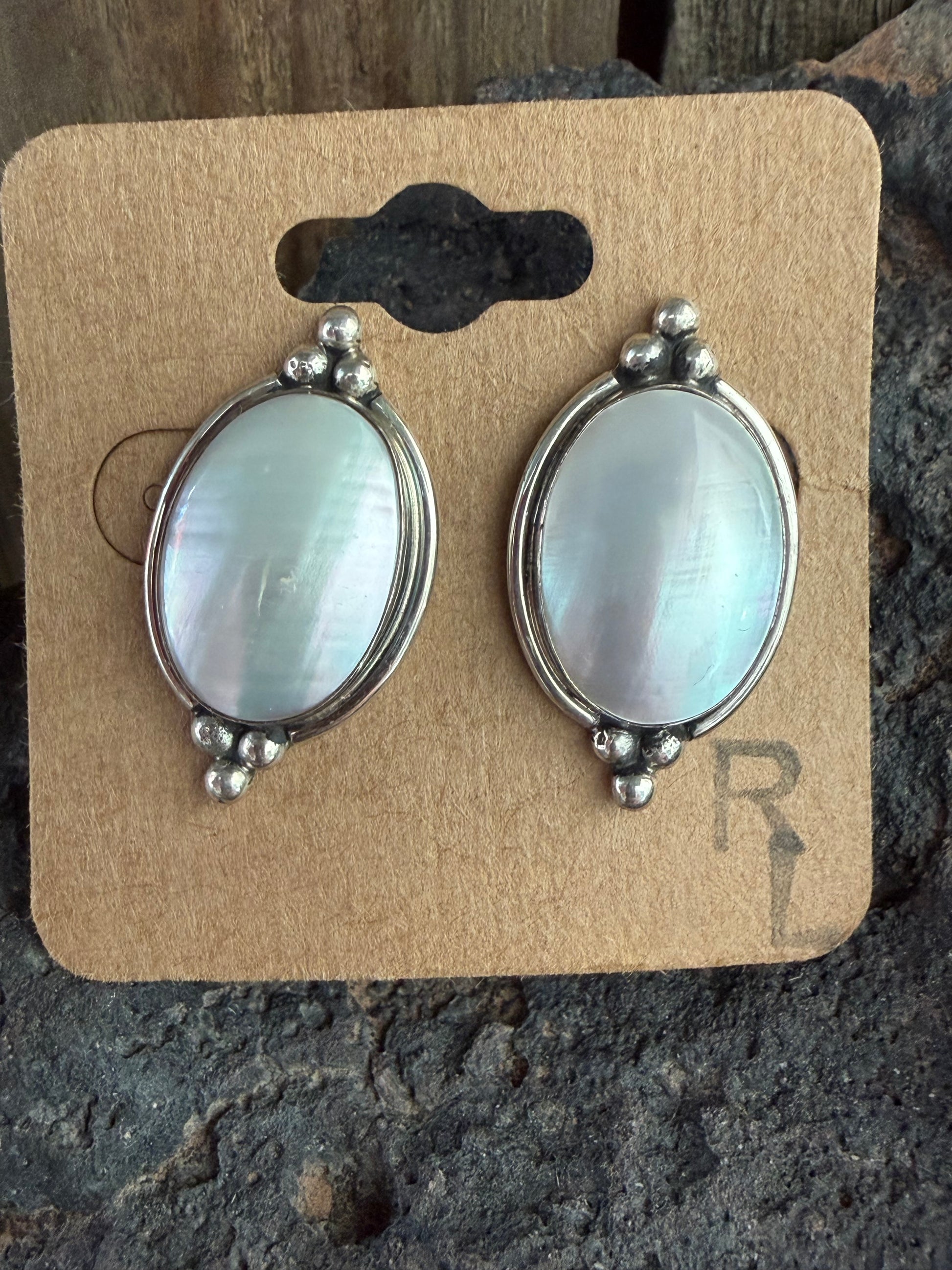 Native American handmade mother of pearl earrings