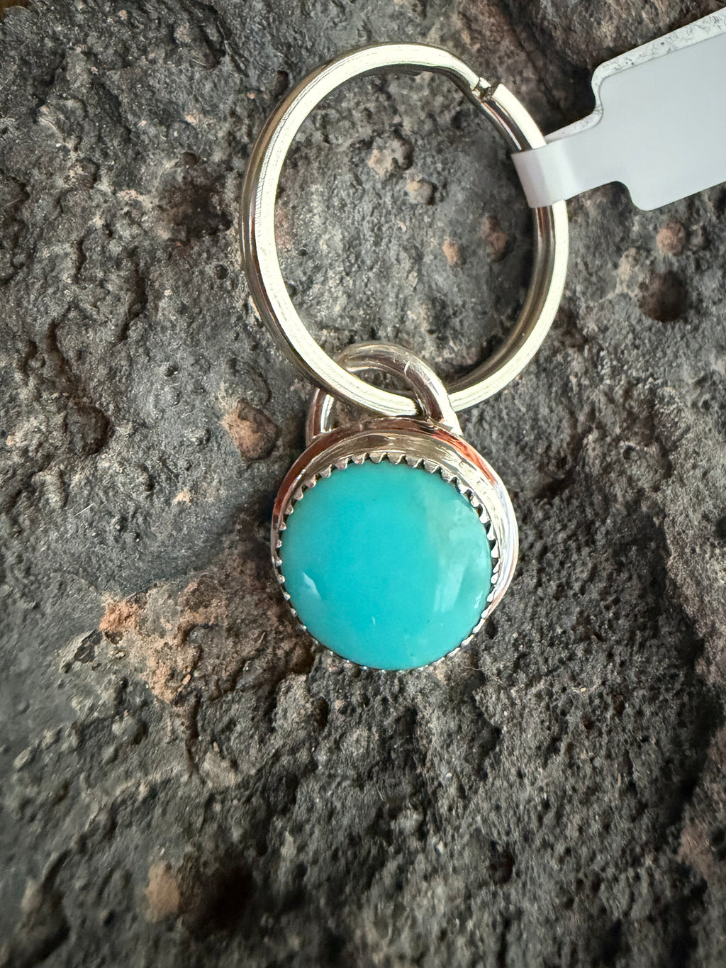 Native American Handmade Sterling Silver-Turquoise Keychain/Pendant