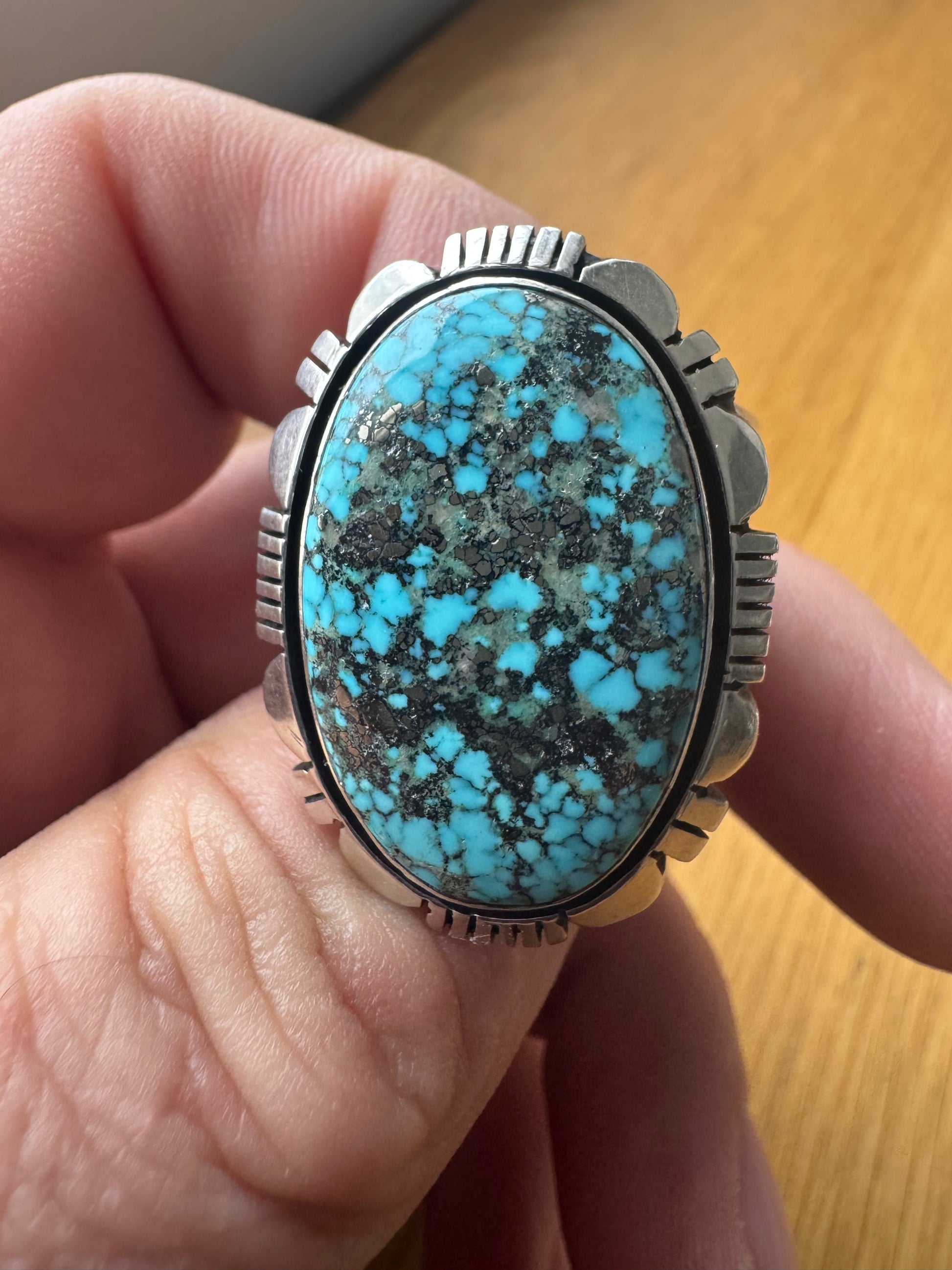 Cooper Willie Handmade Kingman Web High-Grade Ring Size 13