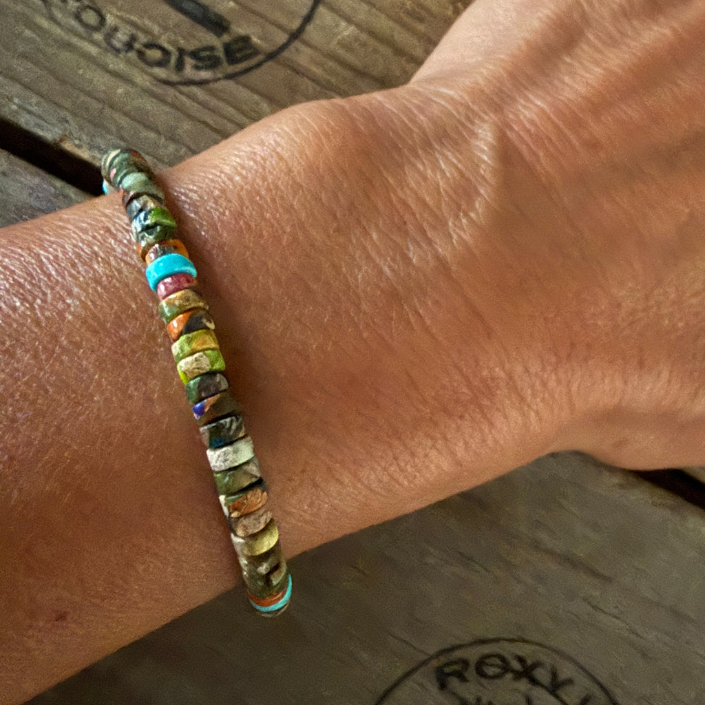 Howlite stretch stacking bracelet