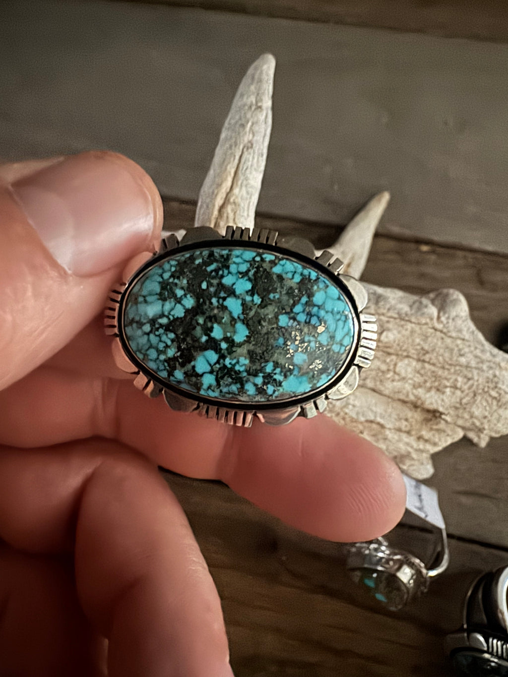 Cooper Willie Handmade Kingman Web High-Grade Ring Size 13