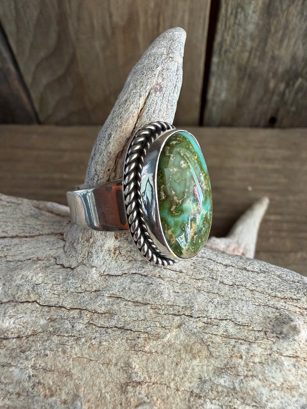 Native American Albert Jake Sonoran Gold-Sterling Silver Handmade Ring