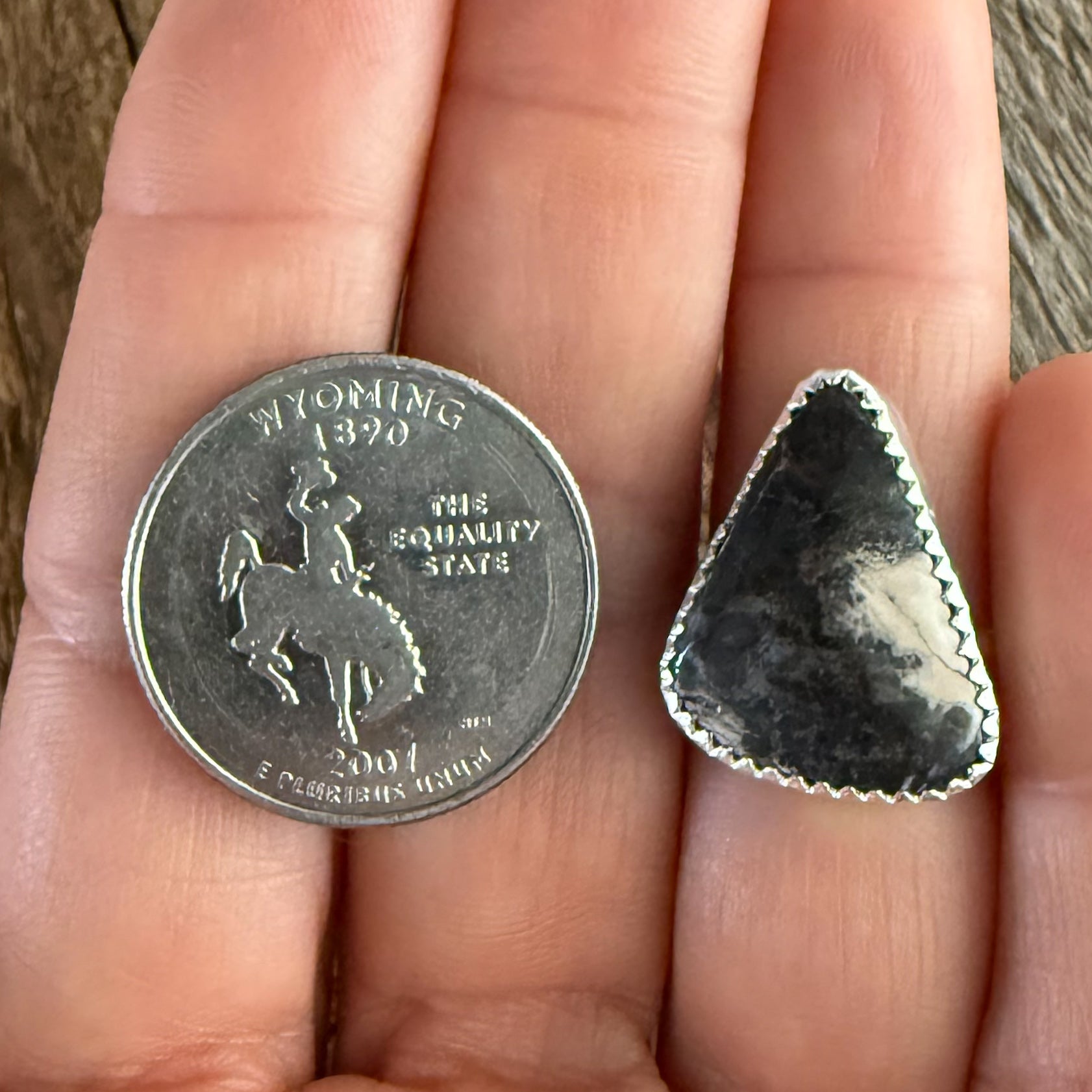 Authentic Native American Handmade Sterling Silver and White Buffalo