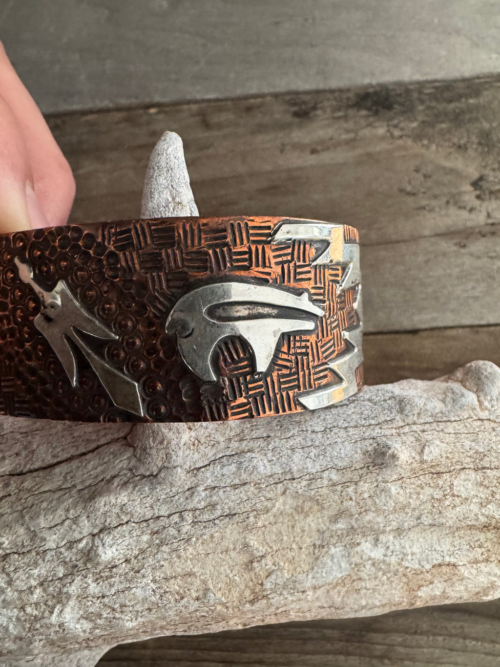 Randy Begay Mens Copper&Silver Handmade Cuff-Bracelet