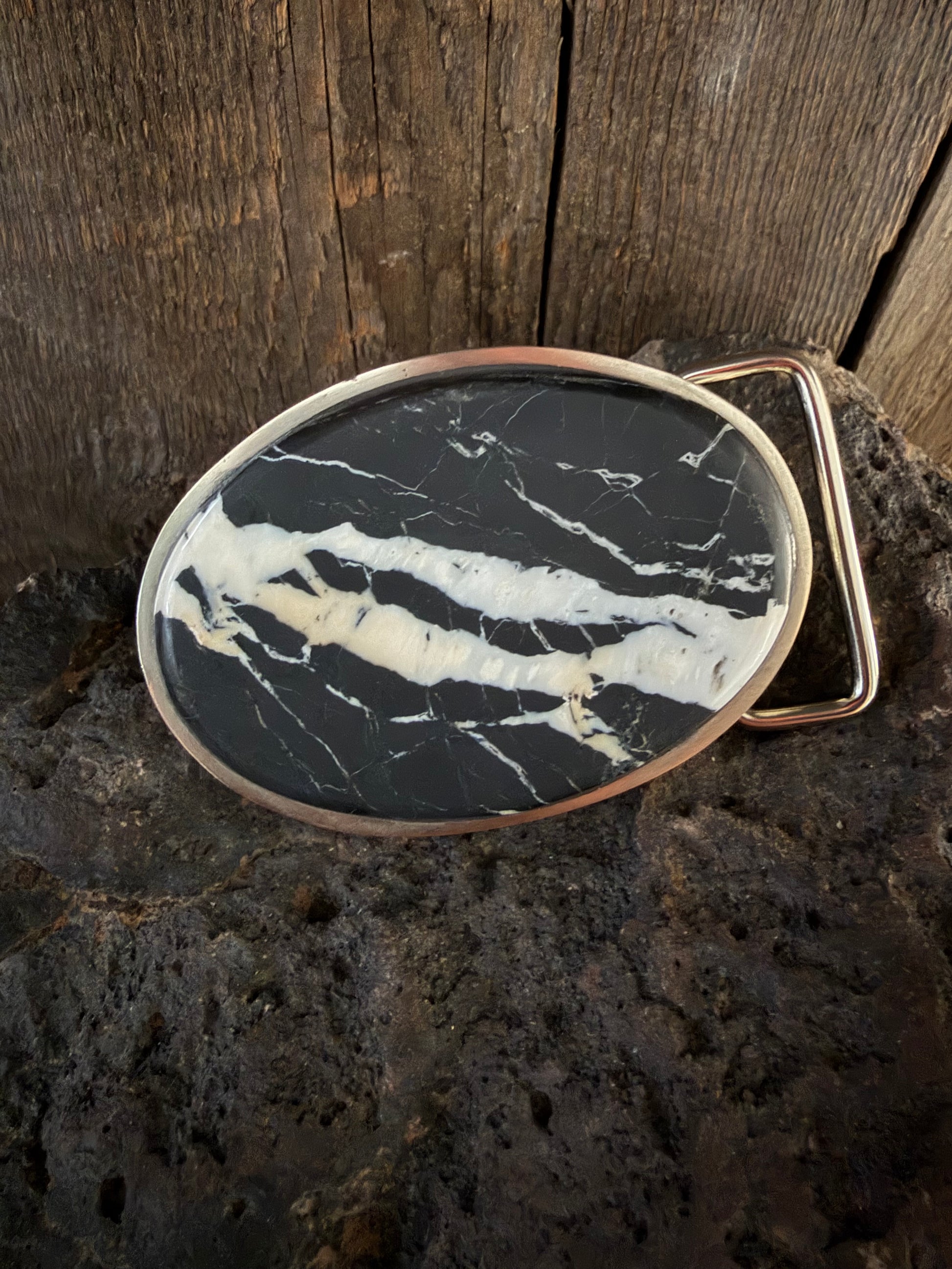 White Buffalo 🦬 Handmade Belt Buckle (Large)