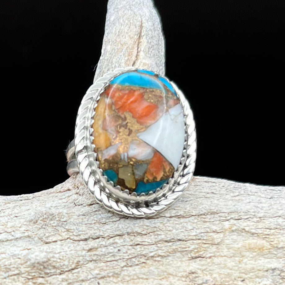 Authentic Native American Handmade Mojave Turquoise Ring