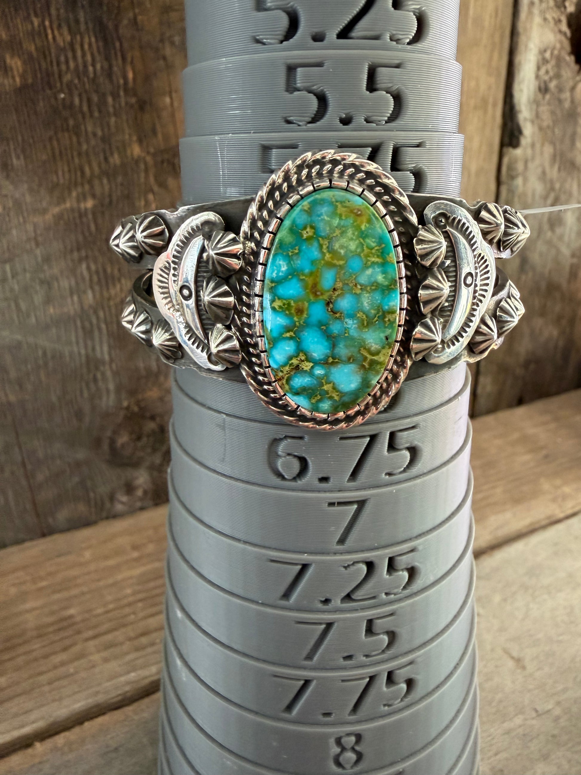 Native American J Nelson Handmade Sterling Silver- Kingman High-grade Women’s Cuff