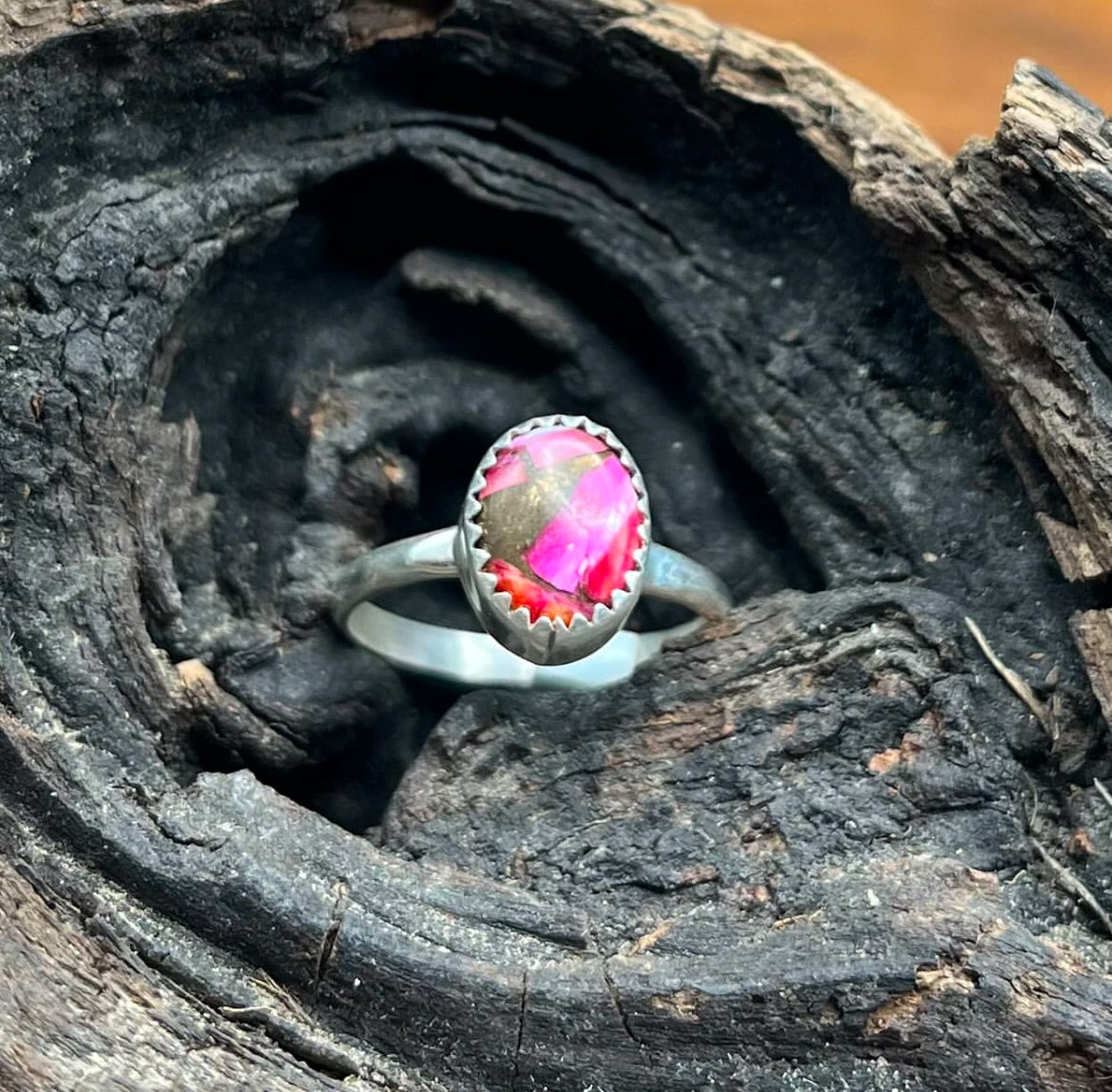 Authentic Native American Handmade Mojave Turquoise Ring