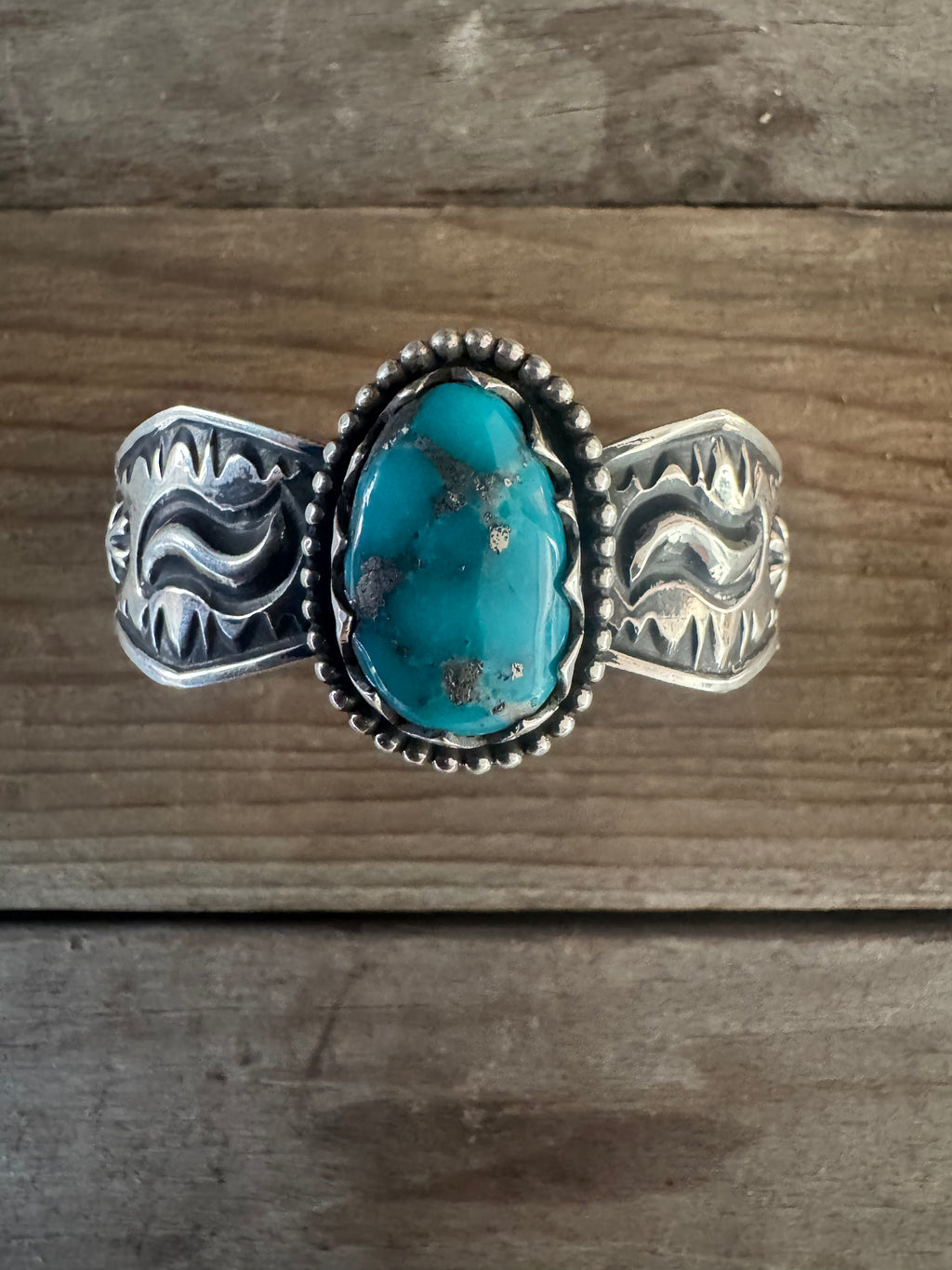 Randy Begay Handmade Turquoise-Silver Bracelet-Cuff