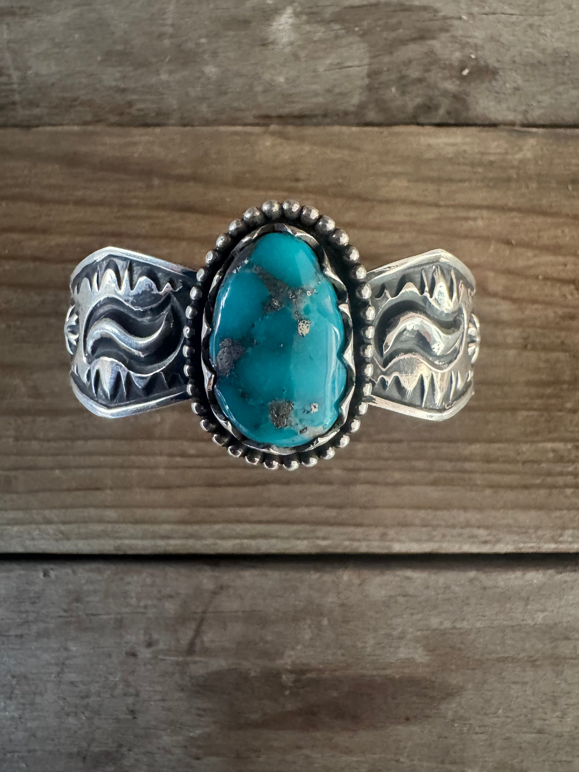 Randy Begay Handmade Turquoise-Silver Bracelet-Cuff