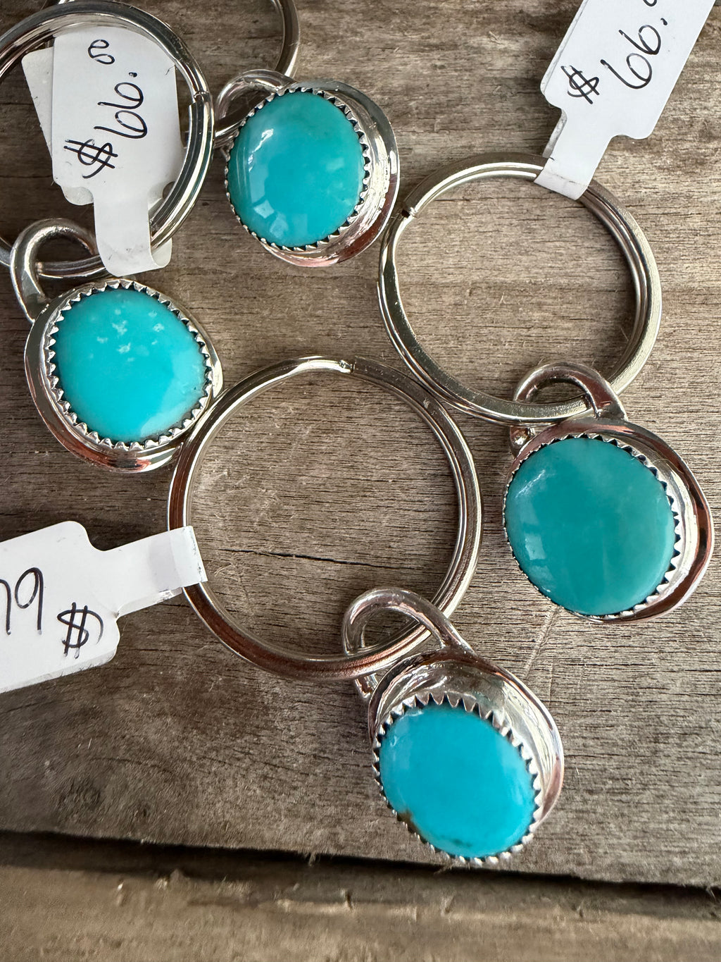 Native American Handmade Sterling Silver-Turquoise Keychain/Pendant