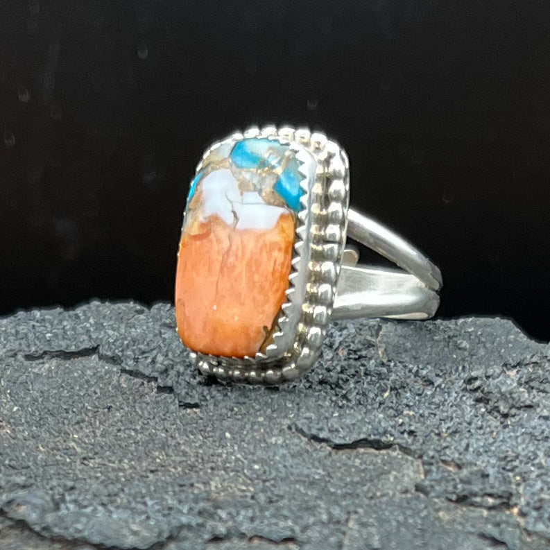 Authentic Native American Handmade Mojave Turquoise Ring